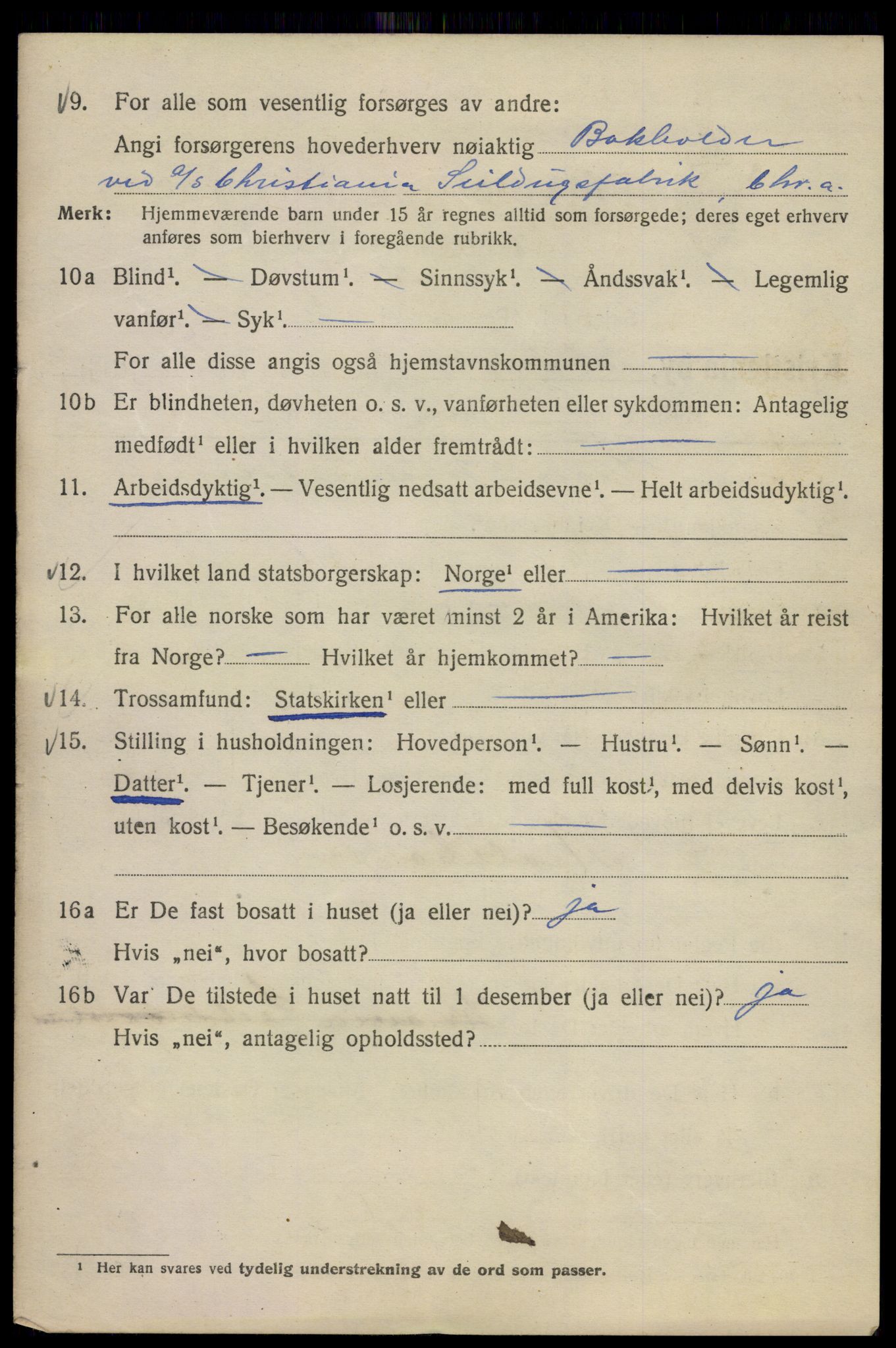 SAO, Folketelling 1920 for 0301 Kristiania kjøpstad, 1920, s. 296724