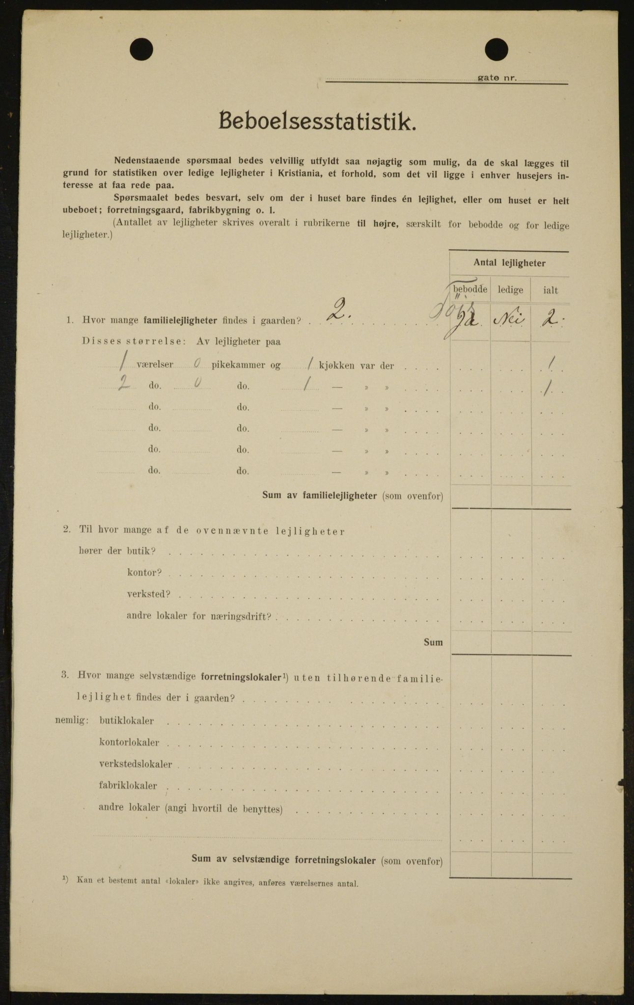 OBA, Kommunal folketelling 1.2.1909 for Kristiania kjøpstad, 1909, s. 114535