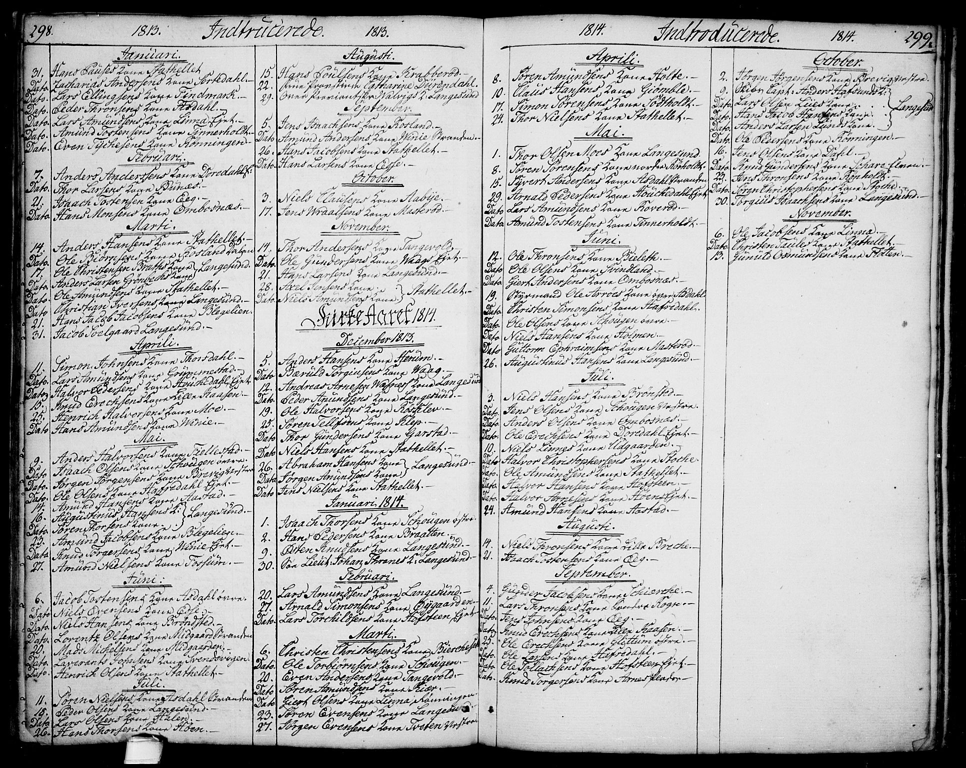 Bamble kirkebøker, AV/SAKO-A-253/F/Fa/L0002: Ministerialbok nr. I 2, 1775-1814, s. 298-299
