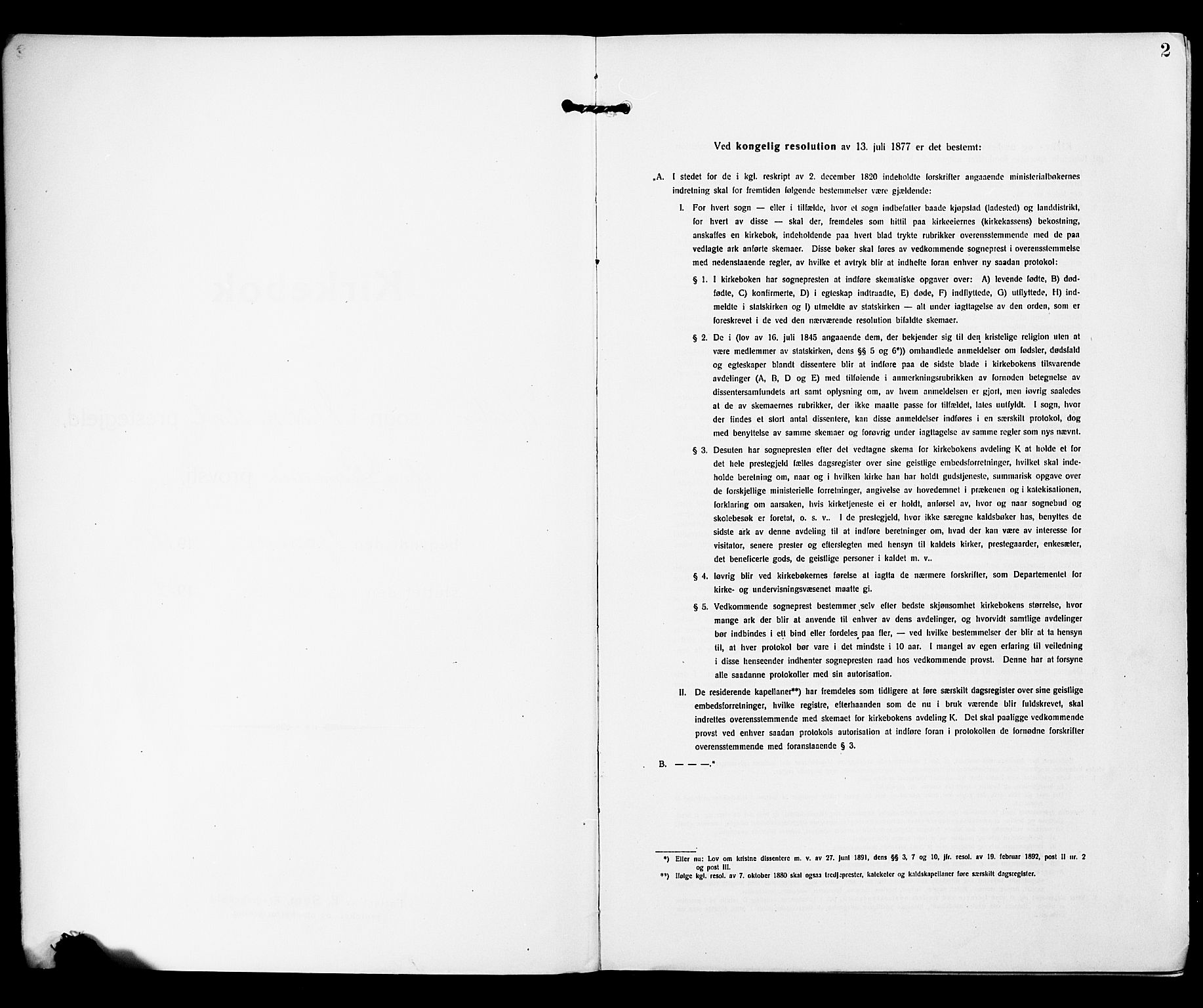 Nannestad prestekontor Kirkebøker, SAO/A-10414a/G/Gb/L0002: Klokkerbok nr. II 2, 1918-1929, s. 2