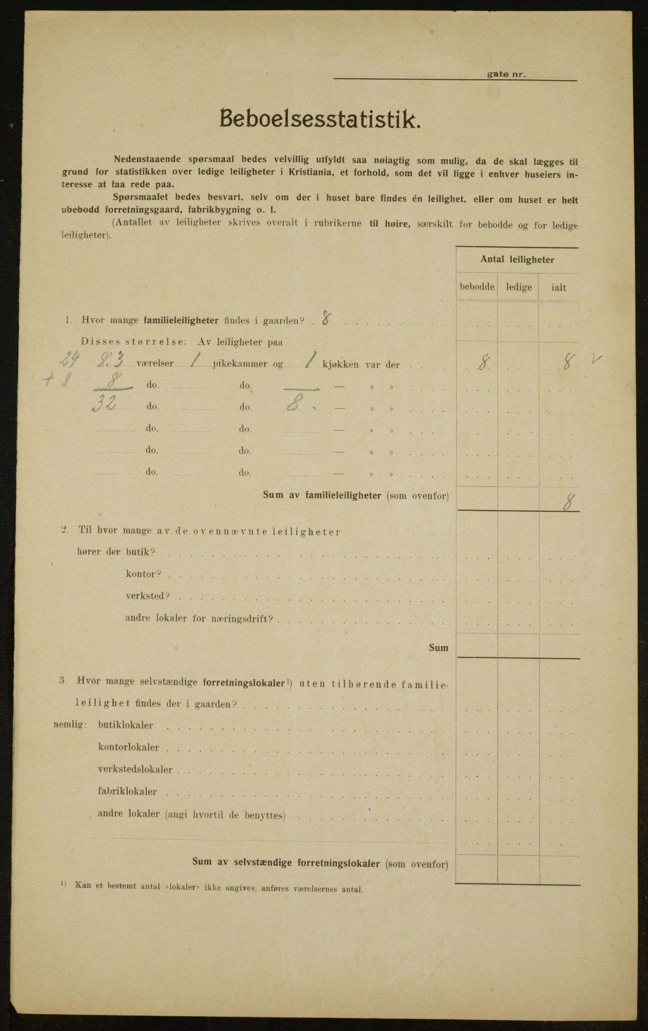 OBA, Kommunal folketelling 1.2.1910 for Kristiania, 1910, s. 124277