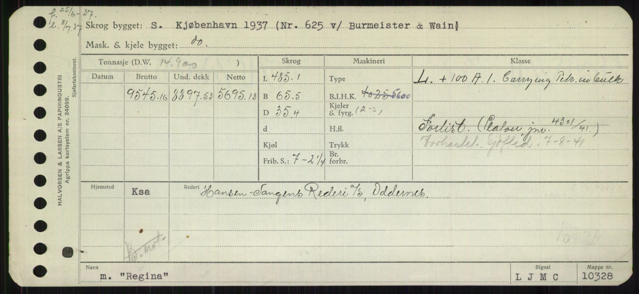 Sjøfartsdirektoratet med forløpere, Skipsmålingen, RA/S-1627/H/Hb/L0004: Fartøy, O-S, s. 191