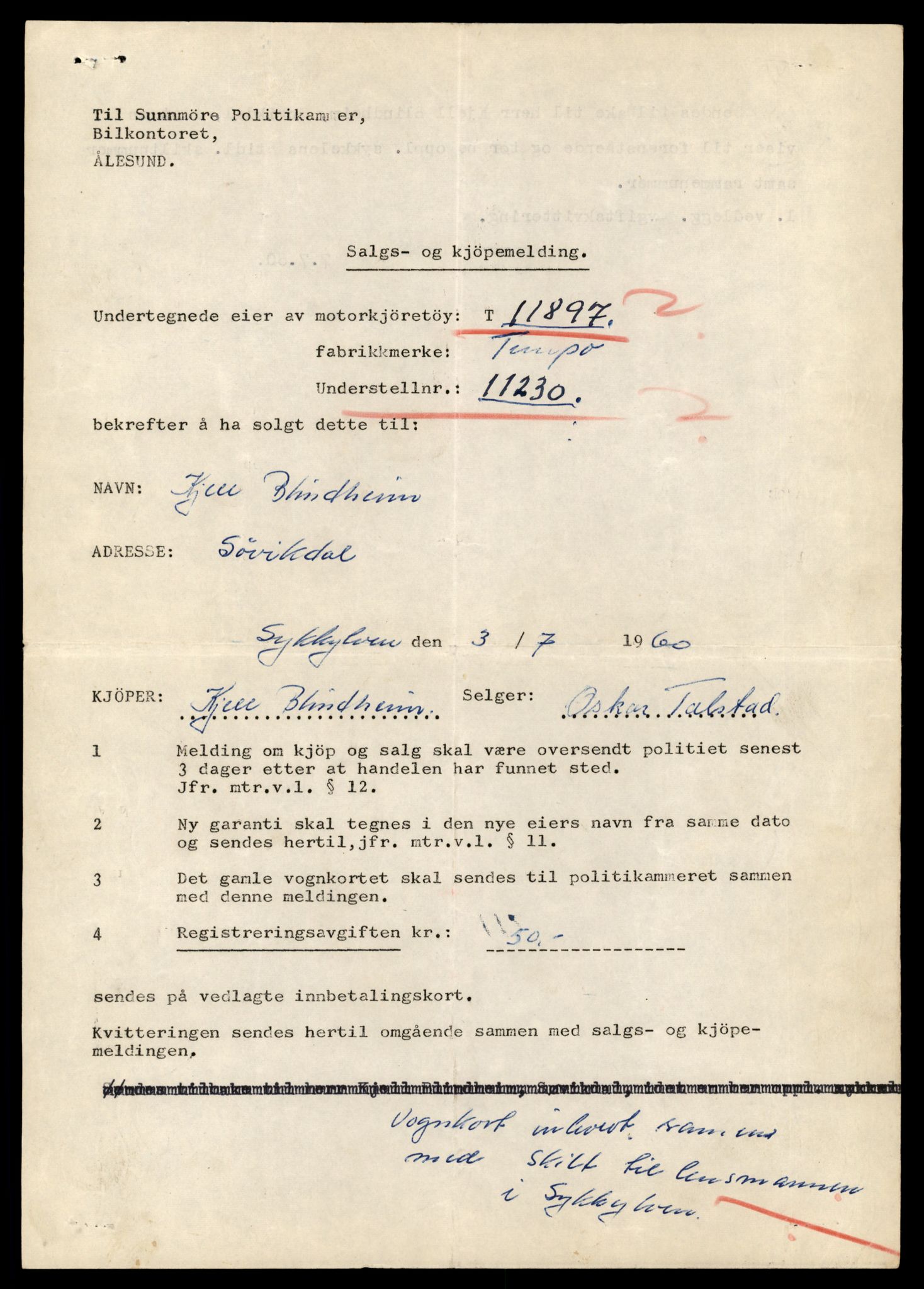 Møre og Romsdal vegkontor - Ålesund trafikkstasjon, AV/SAT-A-4099/F/Fe/L0031: Registreringskort for kjøretøy T 11800 - T 11996, 1927-1998, s. 1753