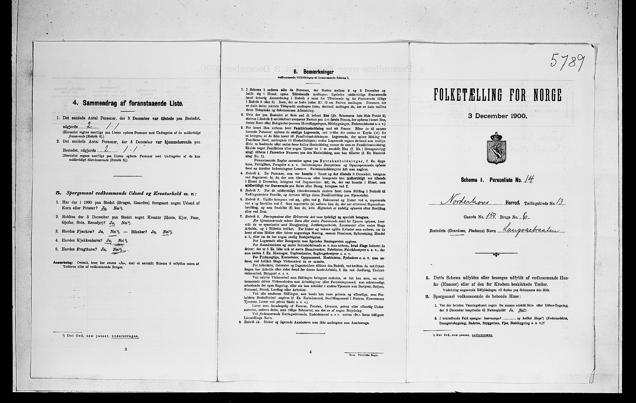 RA, Folketelling 1900 for 0613 Norderhov herred, 1900, s. 2740
