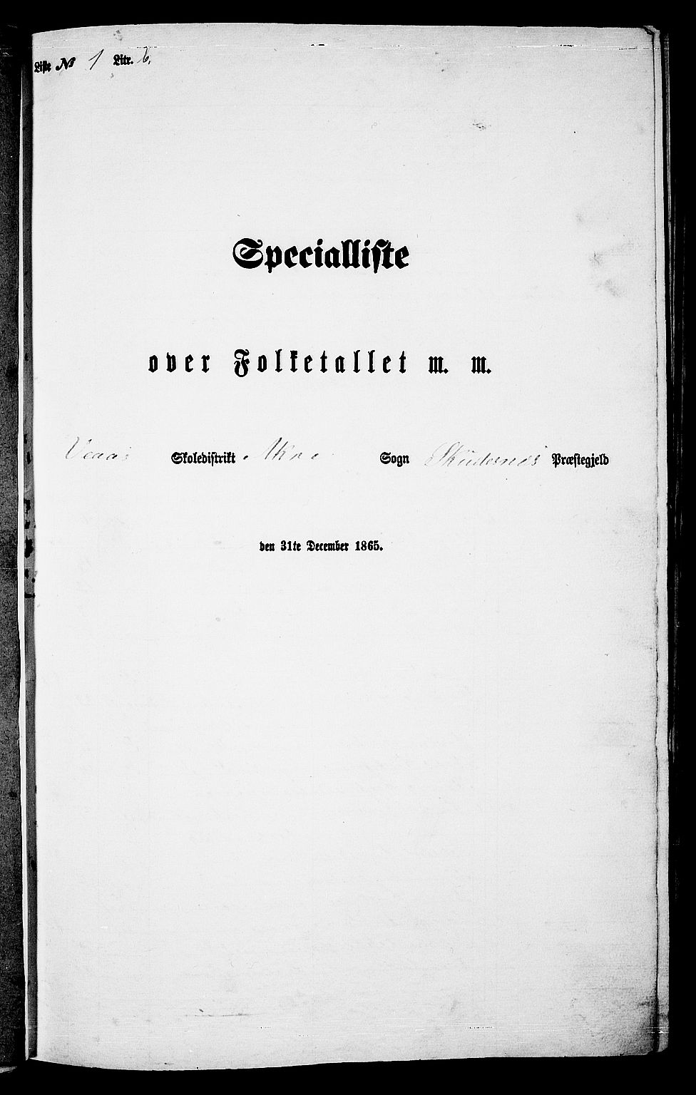 RA, Folketelling 1865 for 1150P Skudenes prestegjeld, 1865, s. 24