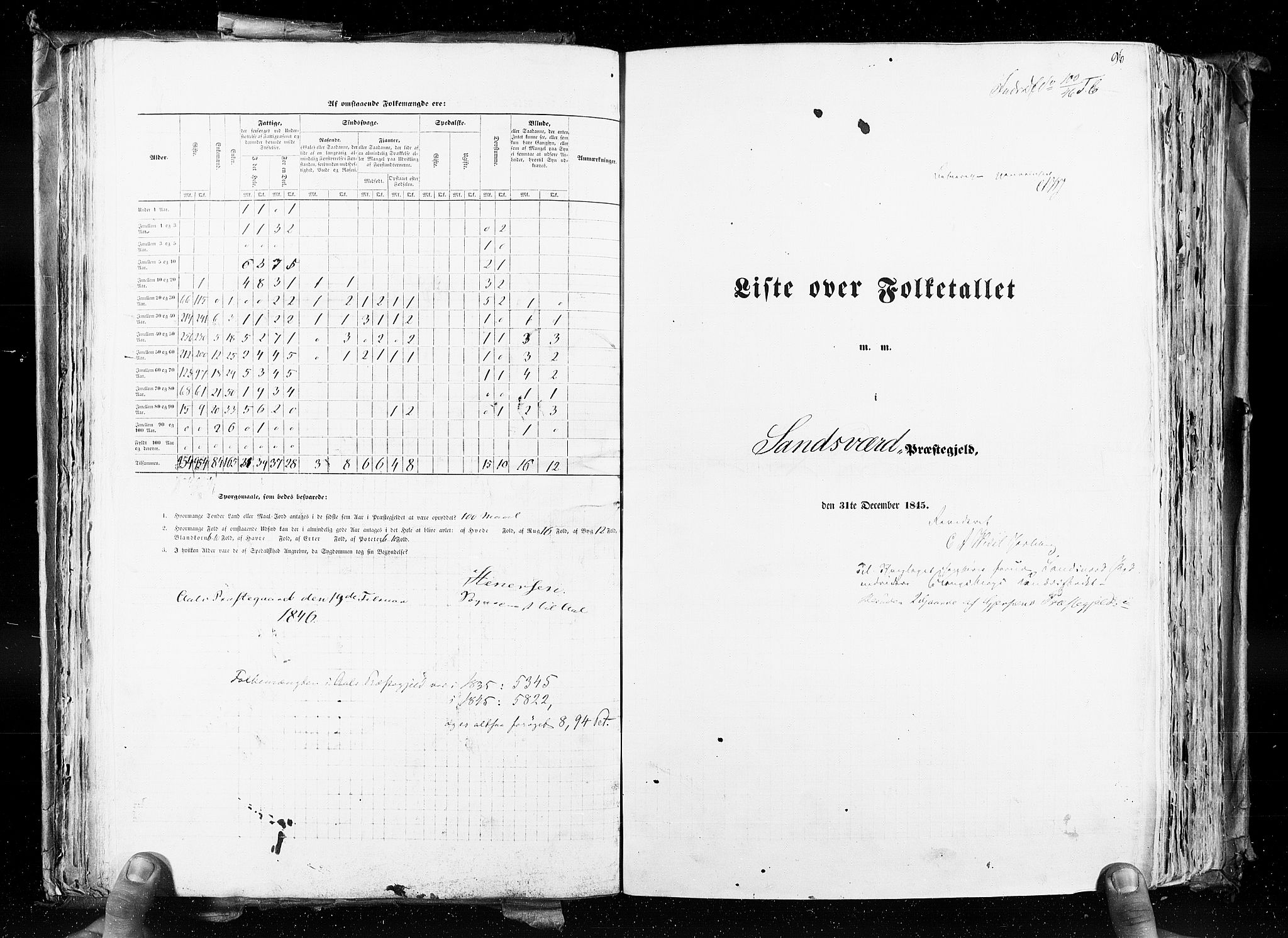 RA, Folketellingen 1845, bind 4: Buskerud amt og Jarlsberg og Larvik amt, 1845, s. 96