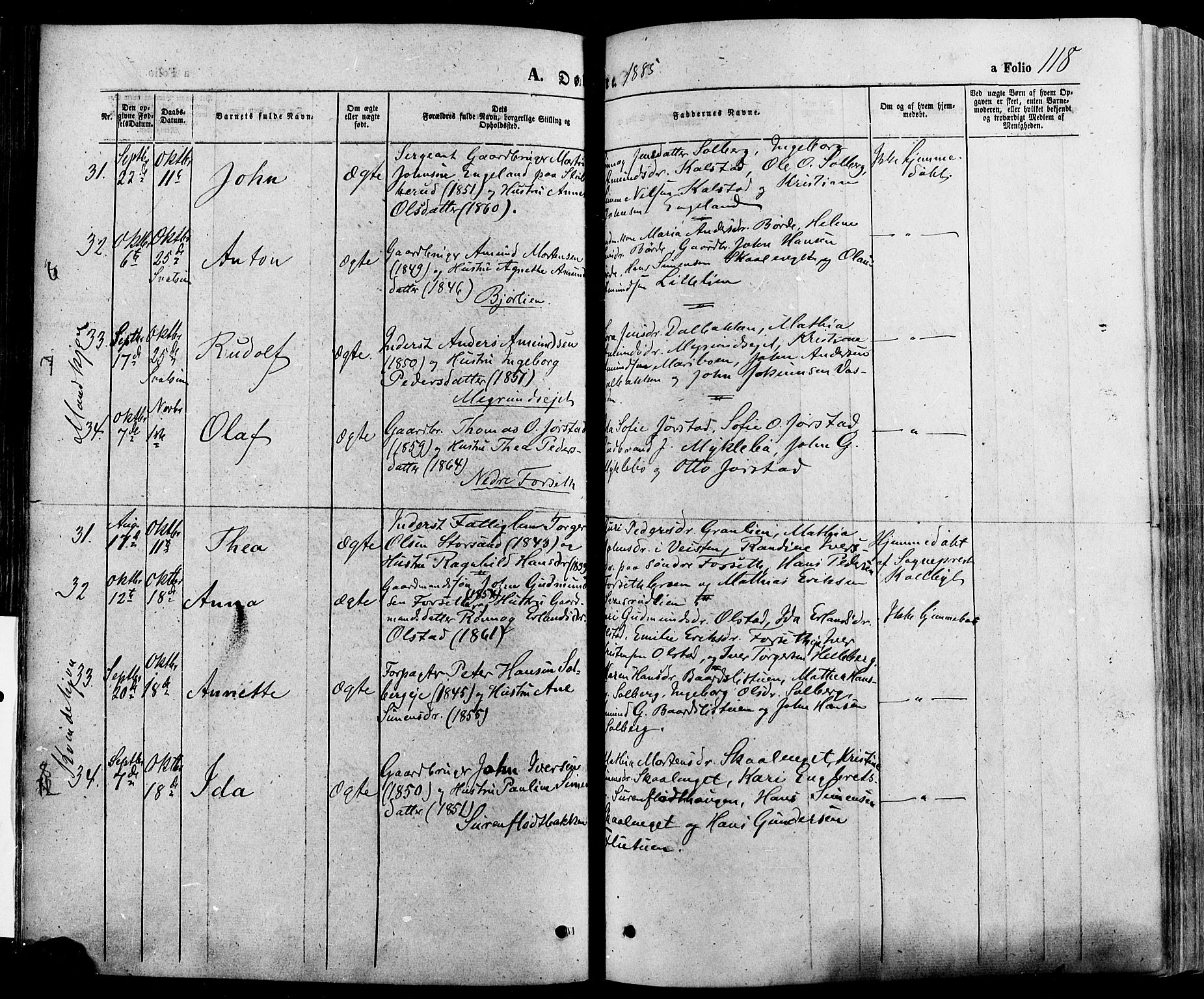 Gausdal prestekontor, AV/SAH-PREST-090/H/Ha/Haa/L0010: Ministerialbok nr. 10, 1867-1886, s. 118
