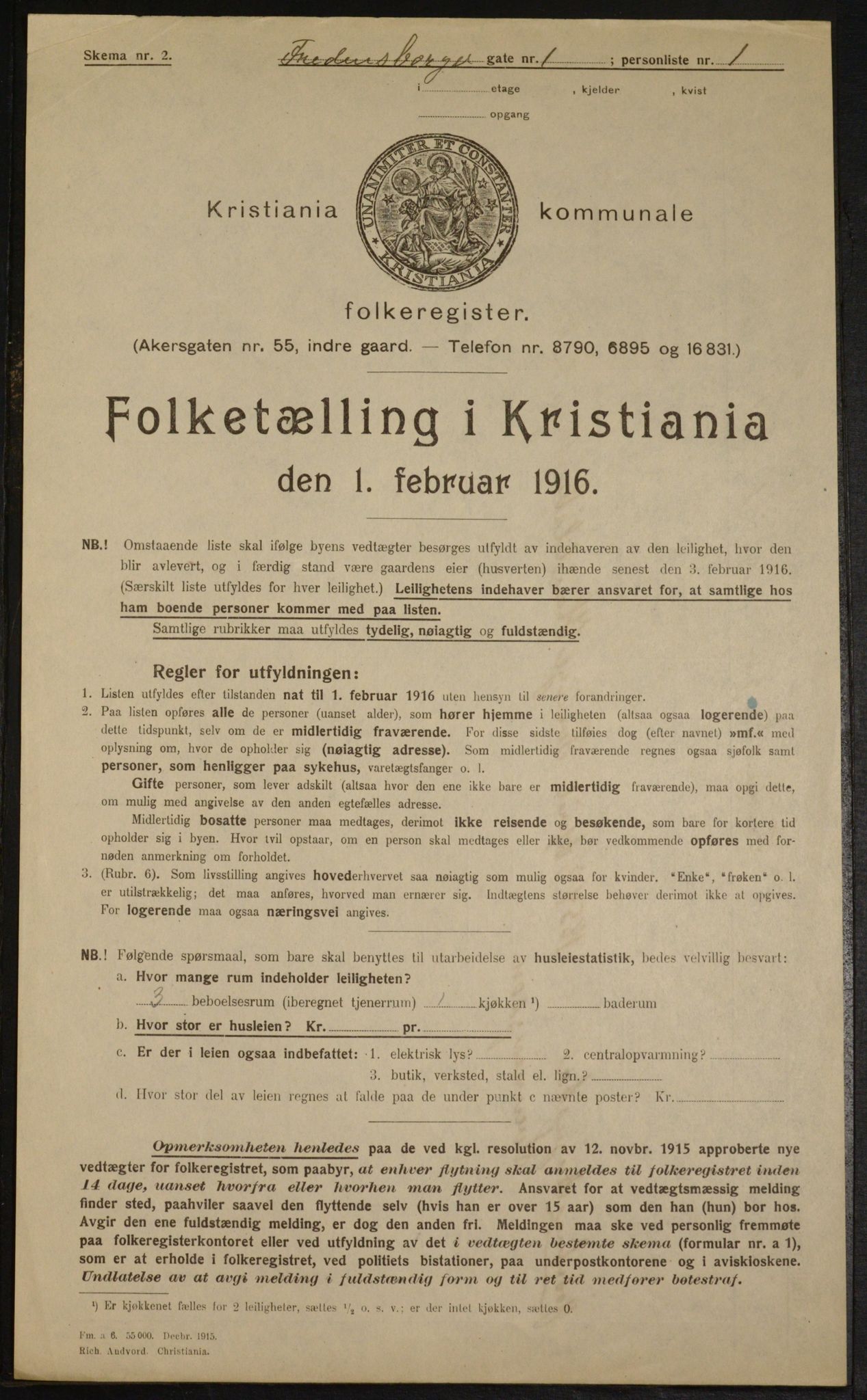 OBA, Kommunal folketelling 1.2.1916 for Kristiania, 1916, s. 25895