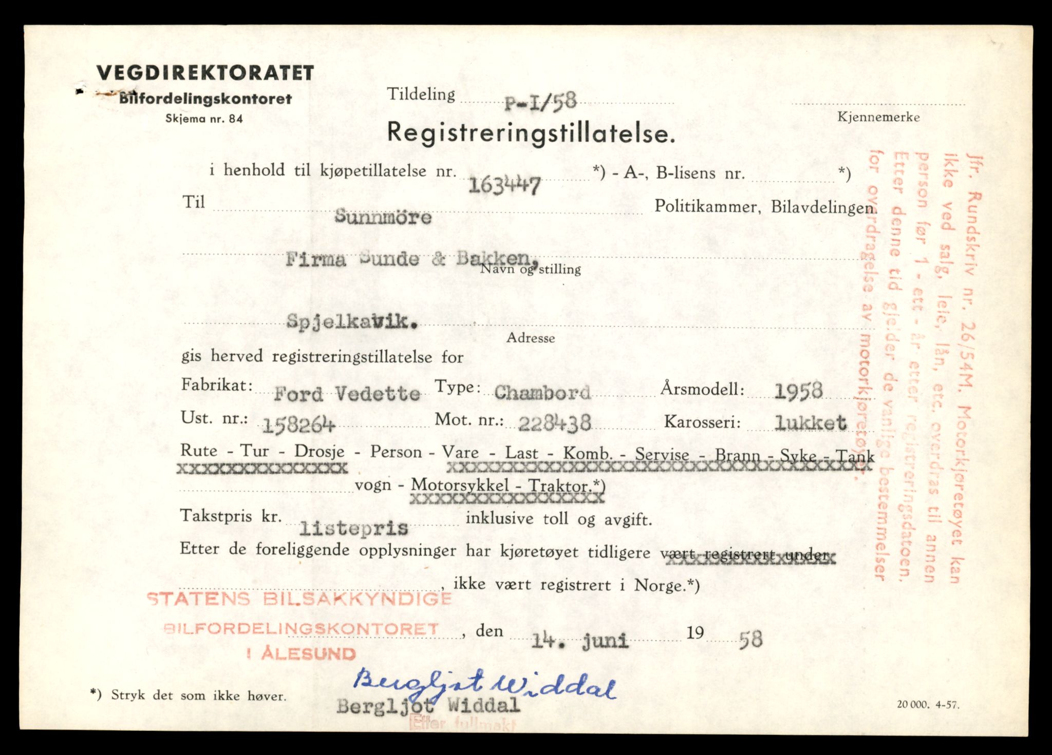 Møre og Romsdal vegkontor - Ålesund trafikkstasjon, AV/SAT-A-4099/F/Fe/L0043: Registreringskort for kjøretøy T 14080 - T 14204, 1927-1998, s. 429