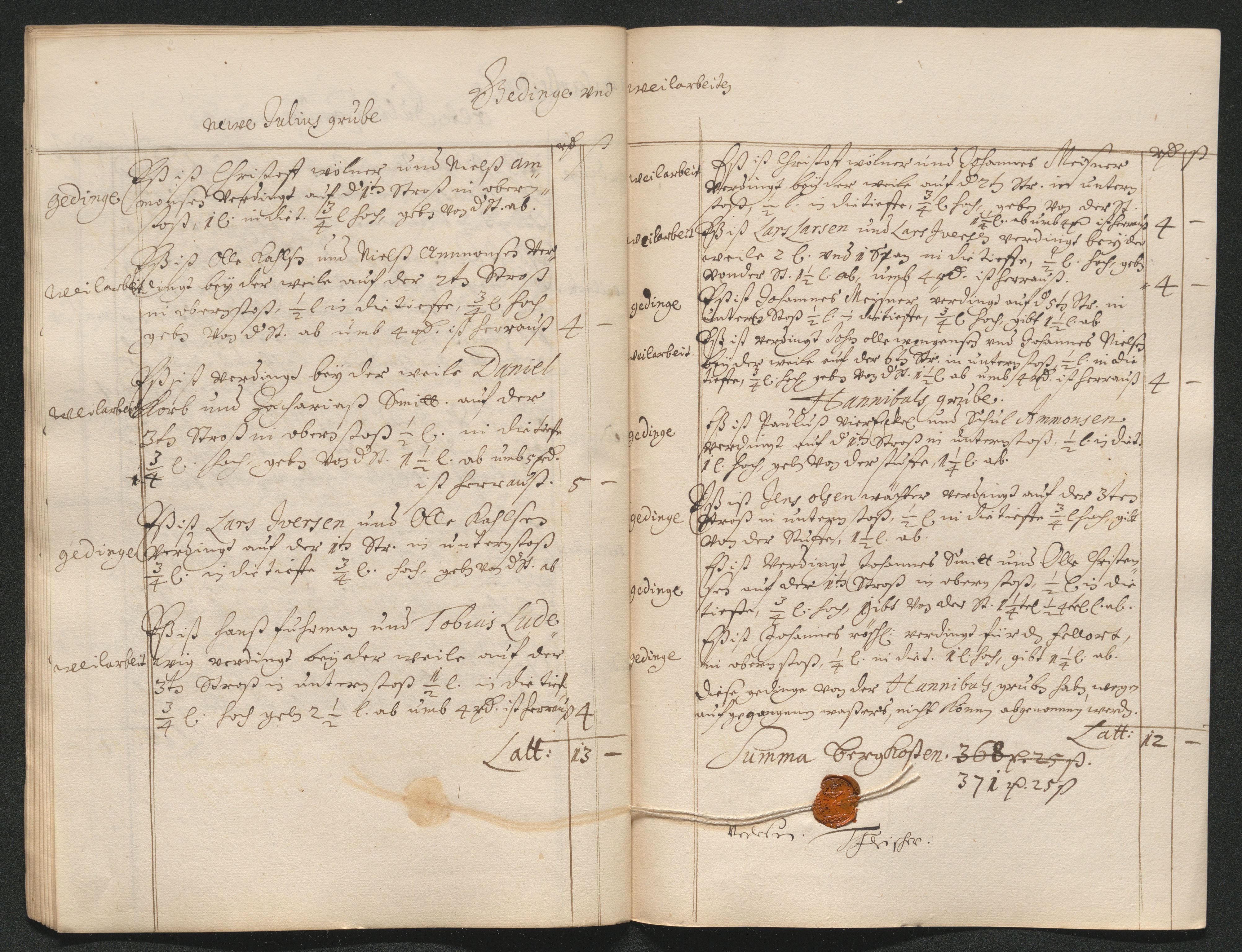 Kongsberg Sølvverk 1623-1816, AV/SAKO-EA-3135/001/D/Dc/Dcd/L0063: Utgiftsregnskap for gruver m.m. , 1687, s. 261
