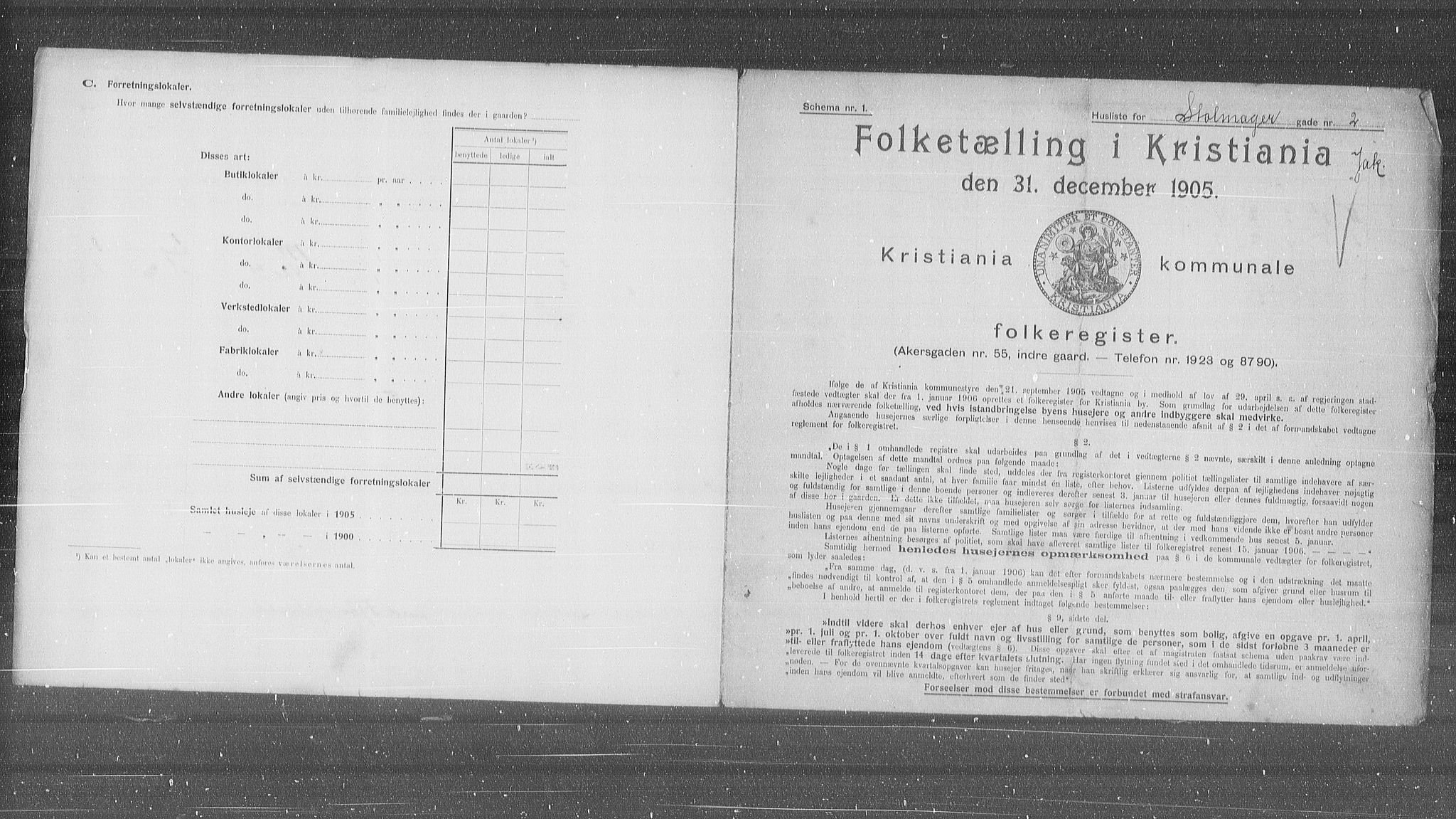 OBA, Kommunal folketelling 31.12.1905 for Kristiania kjøpstad, 1905, s. 53625