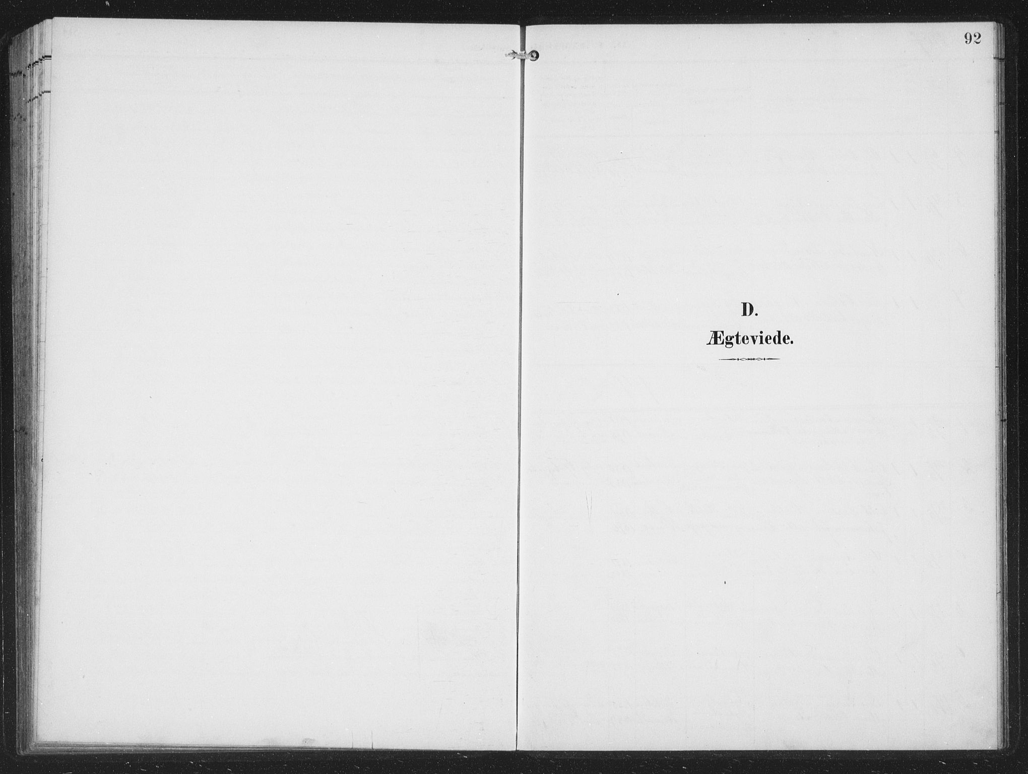 Vossestrand Sokneprestembete, SAB/A-79101/H/Hab: Klokkerbok nr. B 4, 1894-1941, s. 92