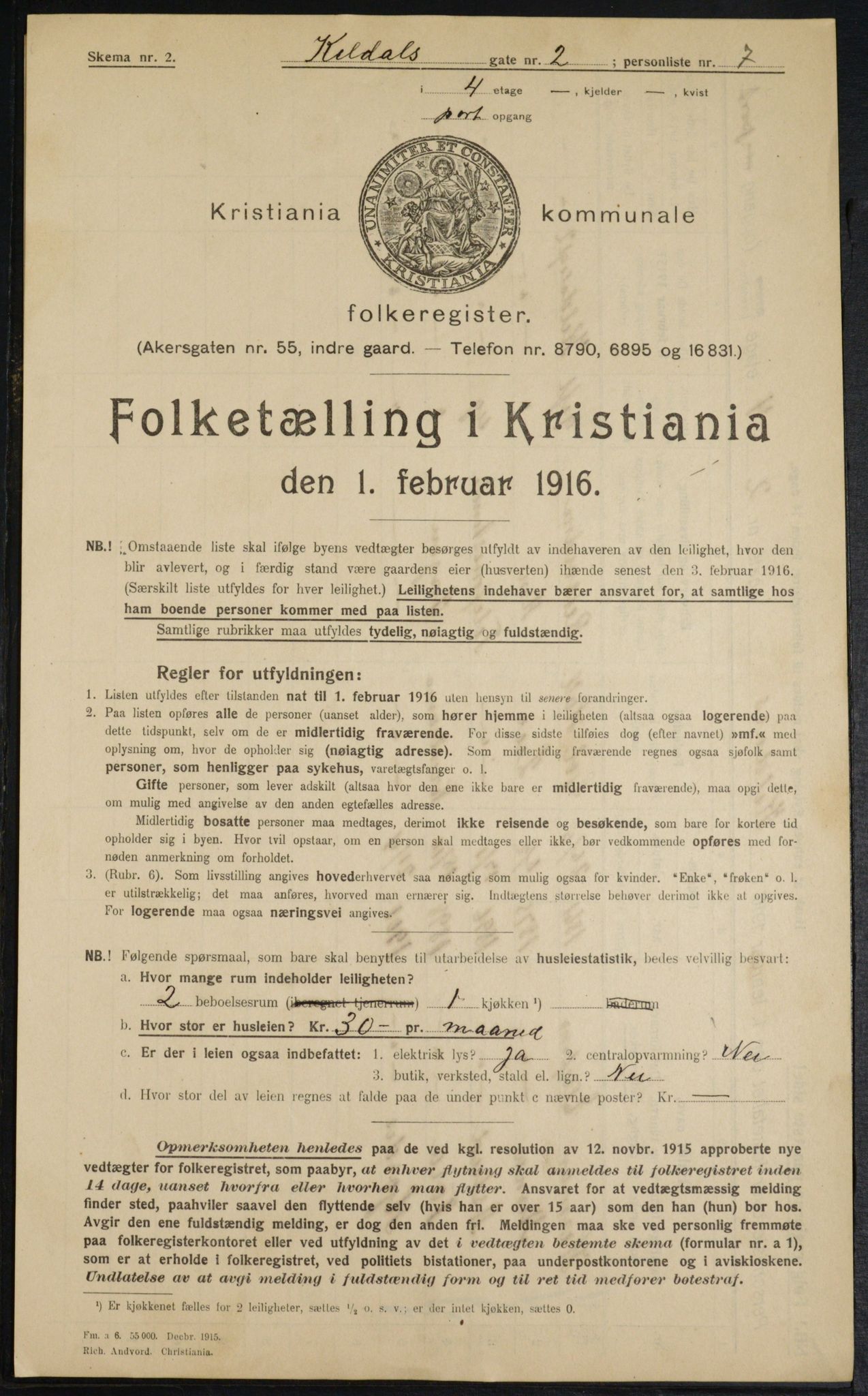 OBA, Kommunal folketelling 1.2.1916 for Kristiania, 1916, s. 50603