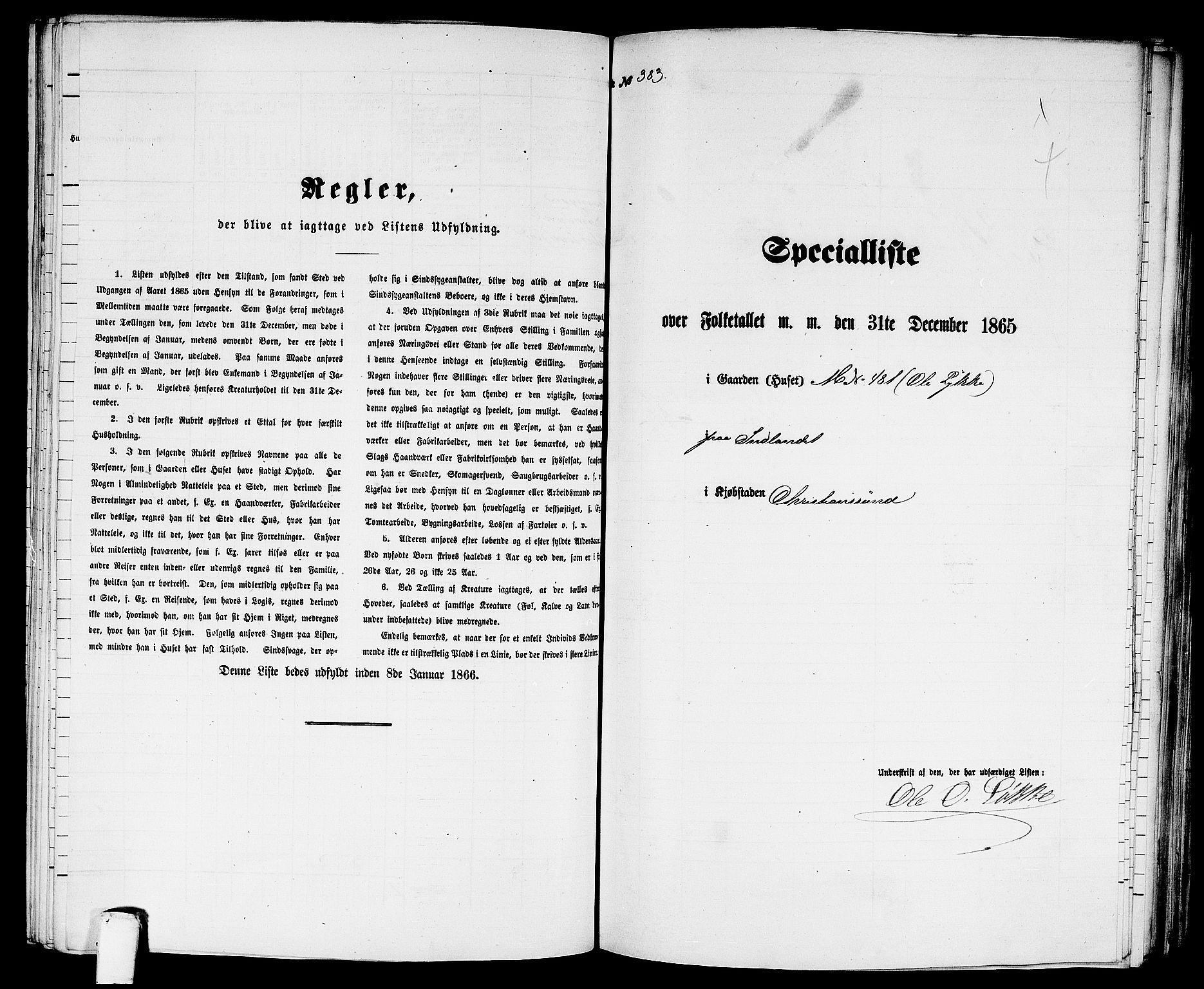 RA, Folketelling 1865 for 1503B Kristiansund prestegjeld, Kristiansund kjøpstad, 1865, s. 781