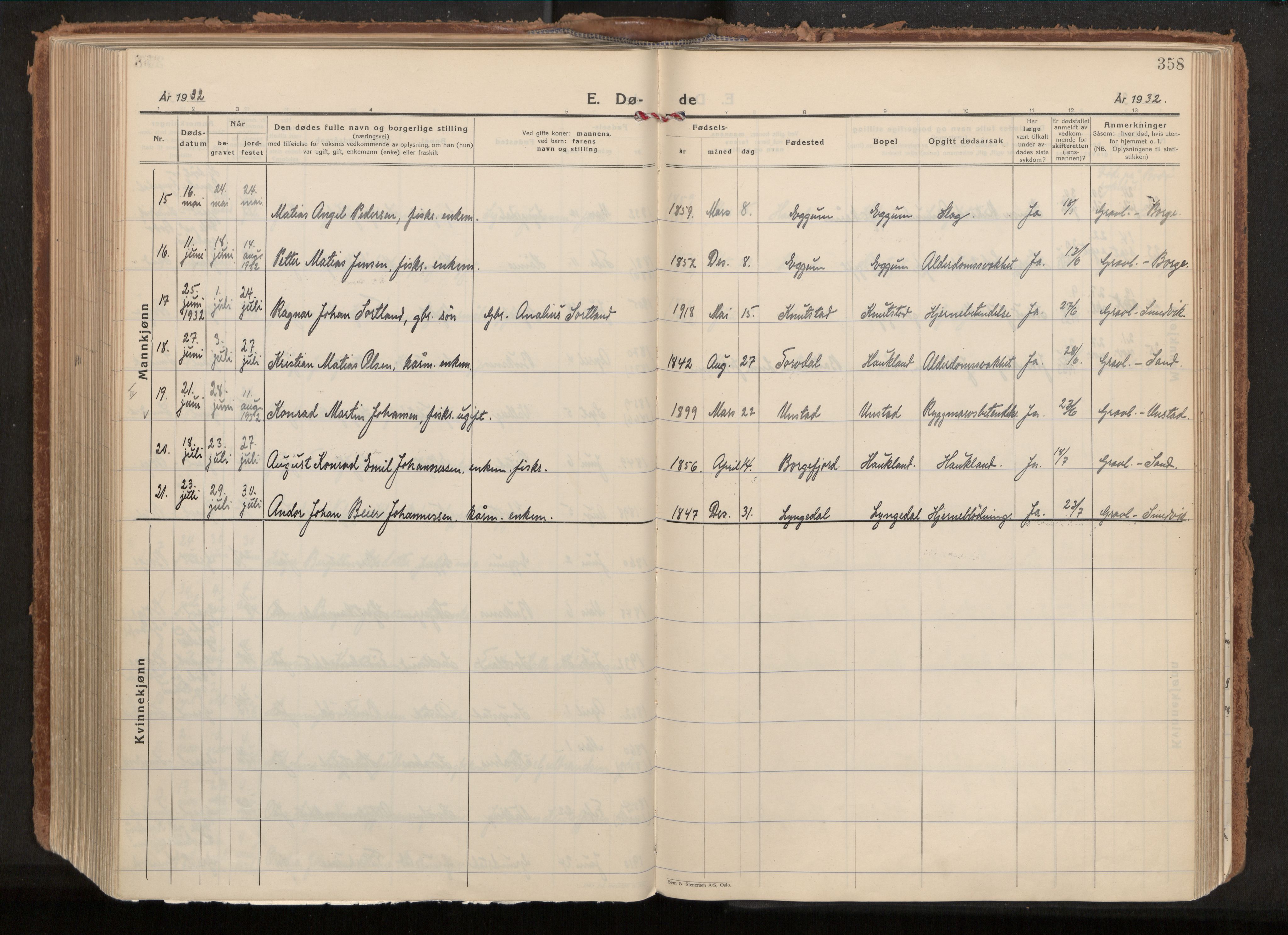 Ministerialprotokoller, klokkerbøker og fødselsregistre - Nordland, AV/SAT-A-1459/880/L1137: Ministerialbok nr. 880A11, 1927-1944, s. 358