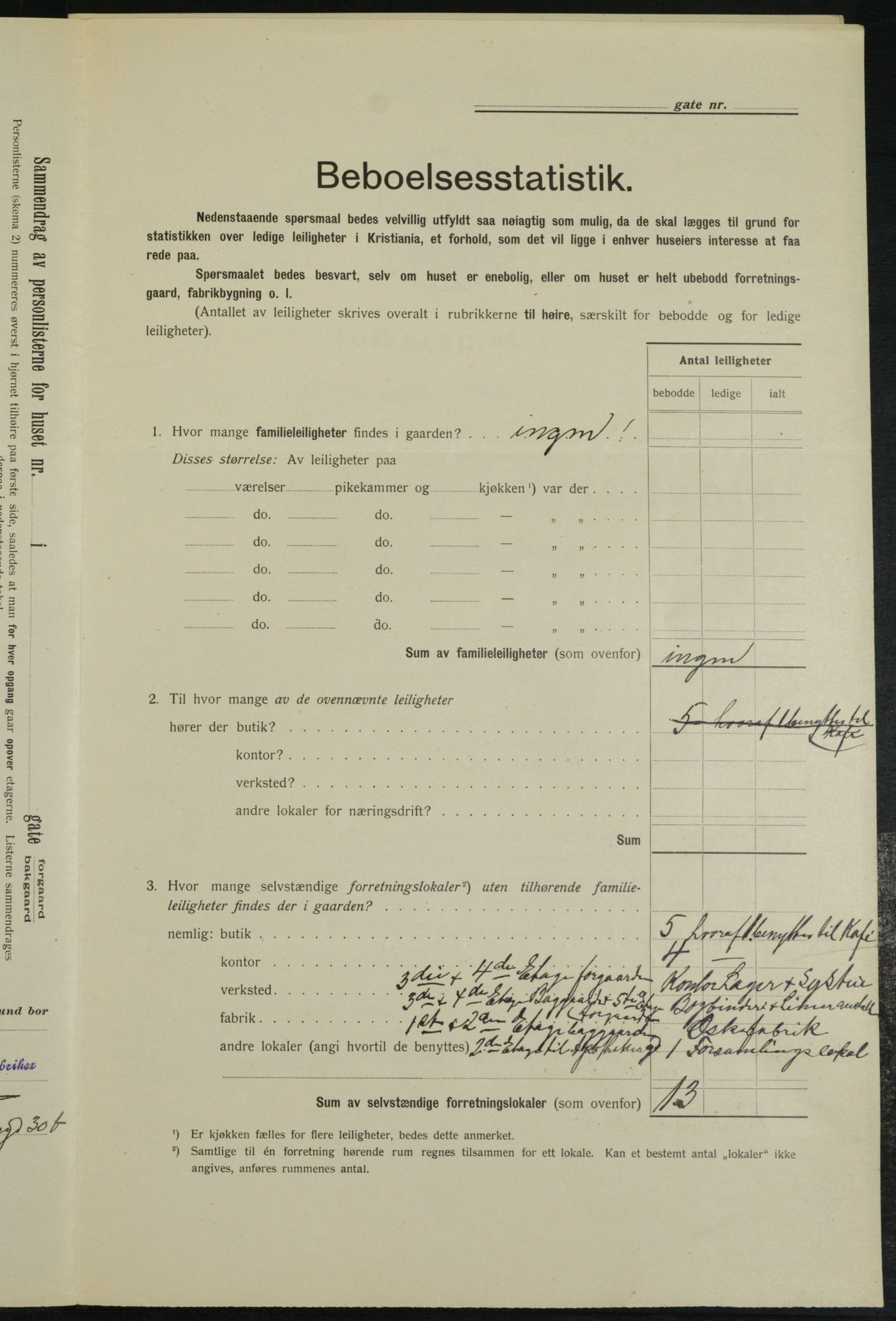 OBA, Kommunal folketelling 1.2.1913 for Kristiania, 1913, s. 1369