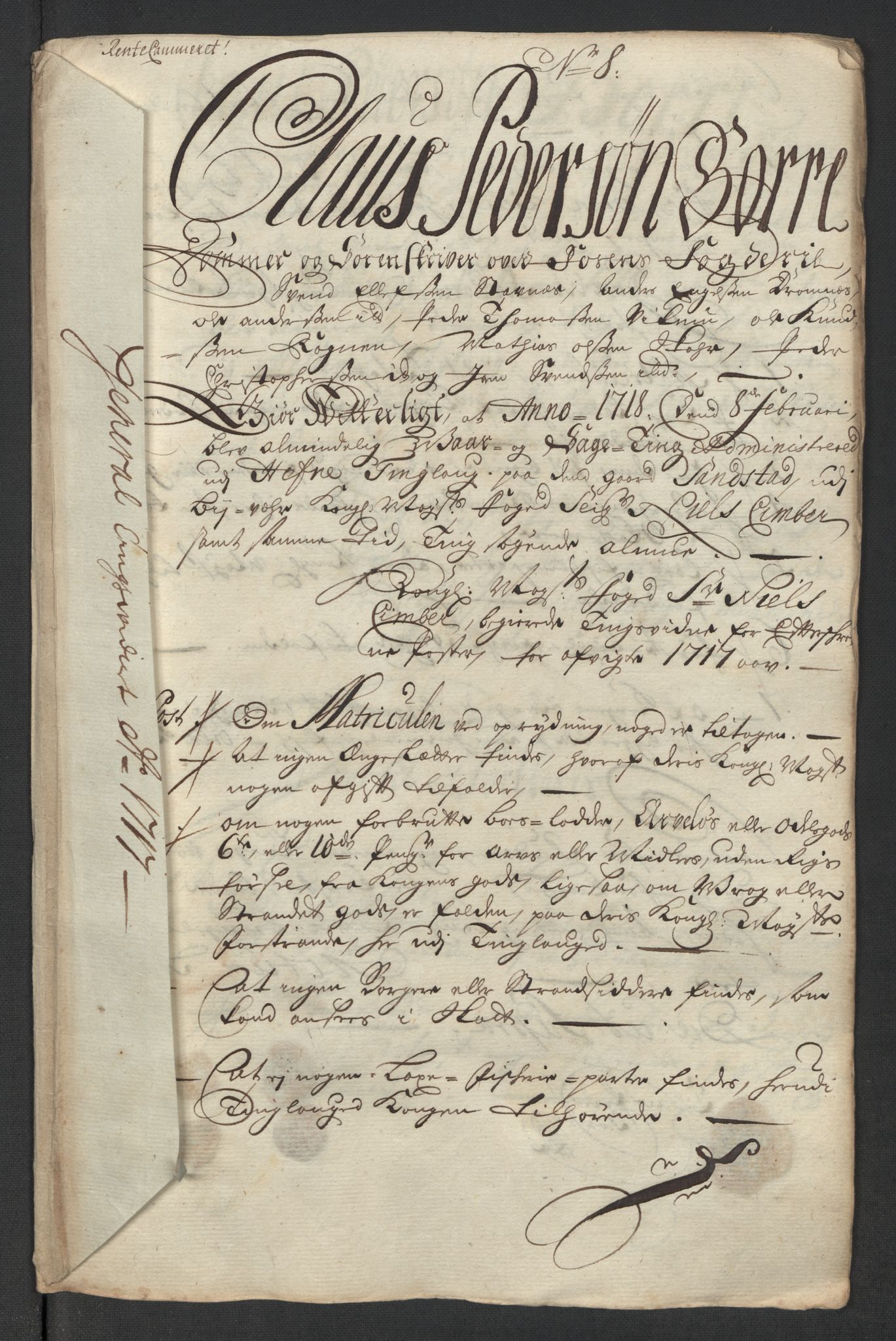 Rentekammeret inntil 1814, Reviderte regnskaper, Fogderegnskap, AV/RA-EA-4092/R57/L3865: Fogderegnskap Fosen, 1717, s. 102