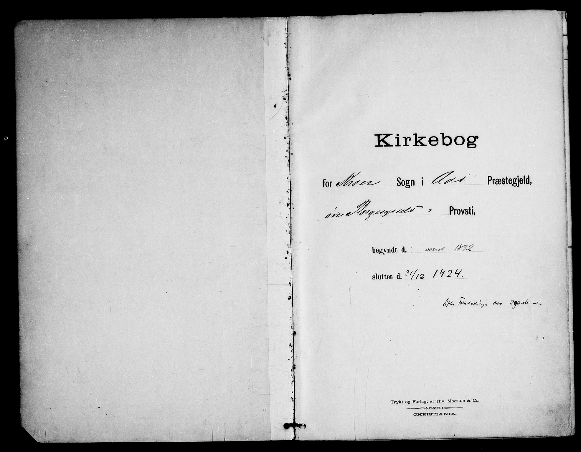 Ås prestekontor Kirkebøker, SAO/A-10894/F/Fc/L0002: Ministerialbok nr. III 2, 1892-1924