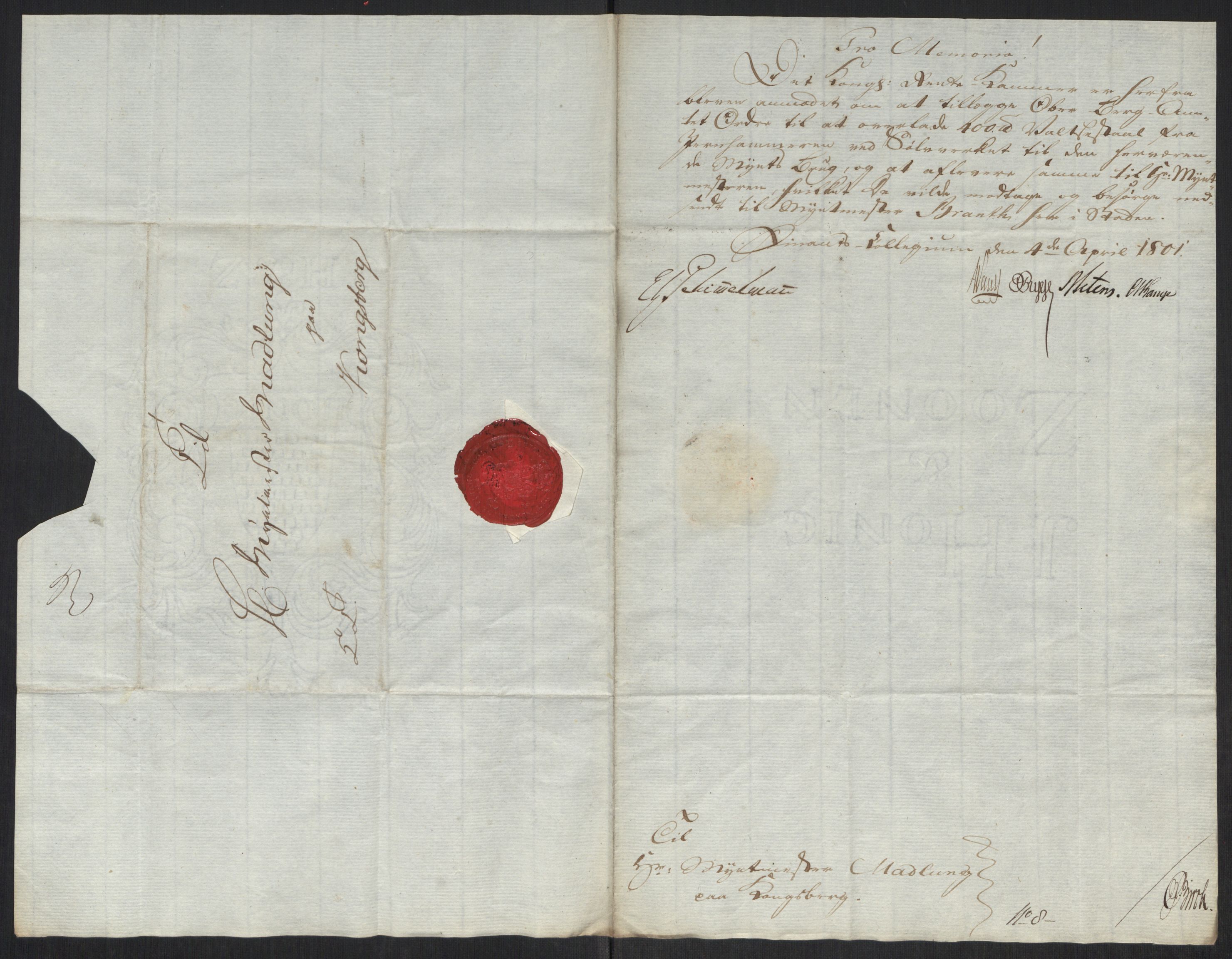 Rentekammeret inntil 1814, Realistisk ordnet avdeling, RA/EA-4070/Oa/L0008: [Y6]: Embetsbrev til myntmesteren på Kongsberg (1797-1806 og 1808-1813), 1797-1813, s. 122