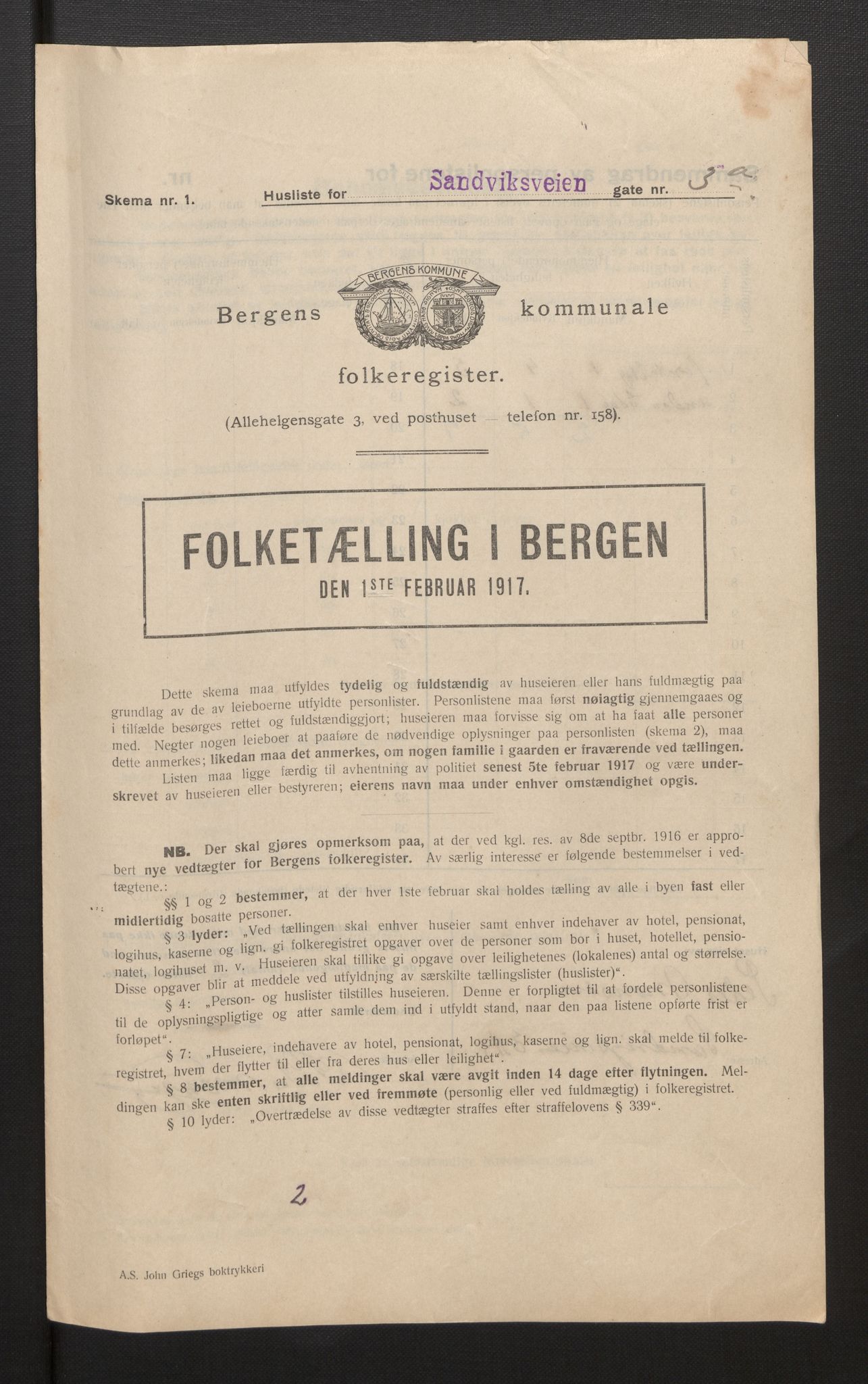 SAB, Kommunal folketelling 1917 for Bergen kjøpstad, 1917, s. 32097