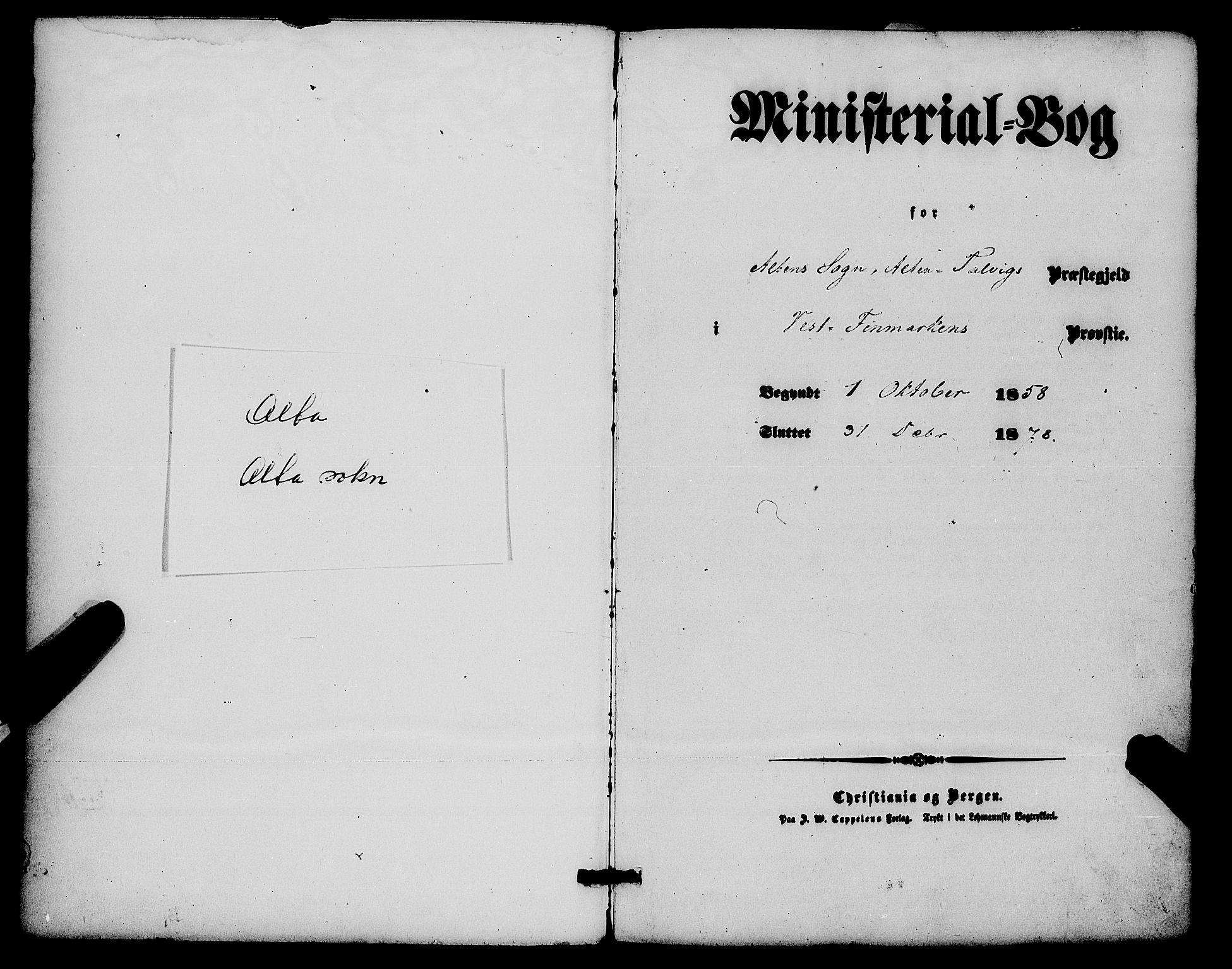 Alta sokneprestkontor, SATØ/S-1338/H/Ha/L0001.kirke: Ministerialbok nr. 1, 1858-1878