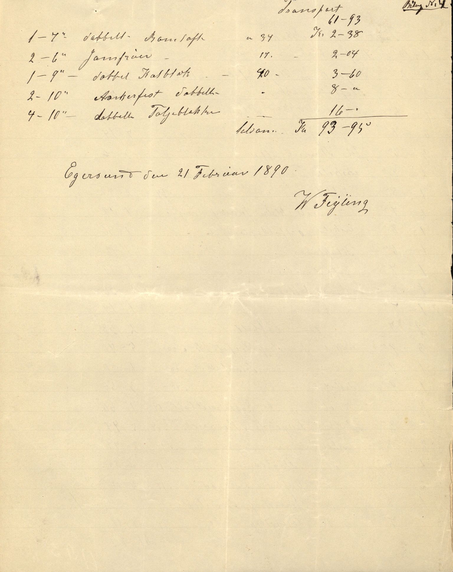 Pa 63 - Østlandske skibsassuranceforening, VEMU/A-1079/G/Ga/L0025/0002: Havaridokumenter / Victoria, St. Petersburg, Windsor, 1890, s. 10