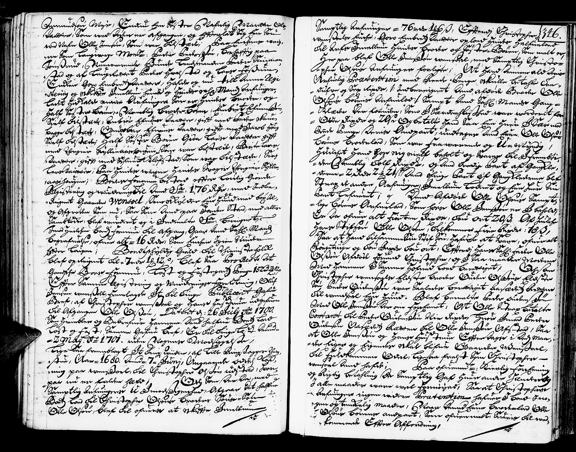 Hedemarken sorenskriveri, AV/SAH-TING-034/J/Ja/L0003: Skifteprotokoll, 1699-1705, s. 345b-346a