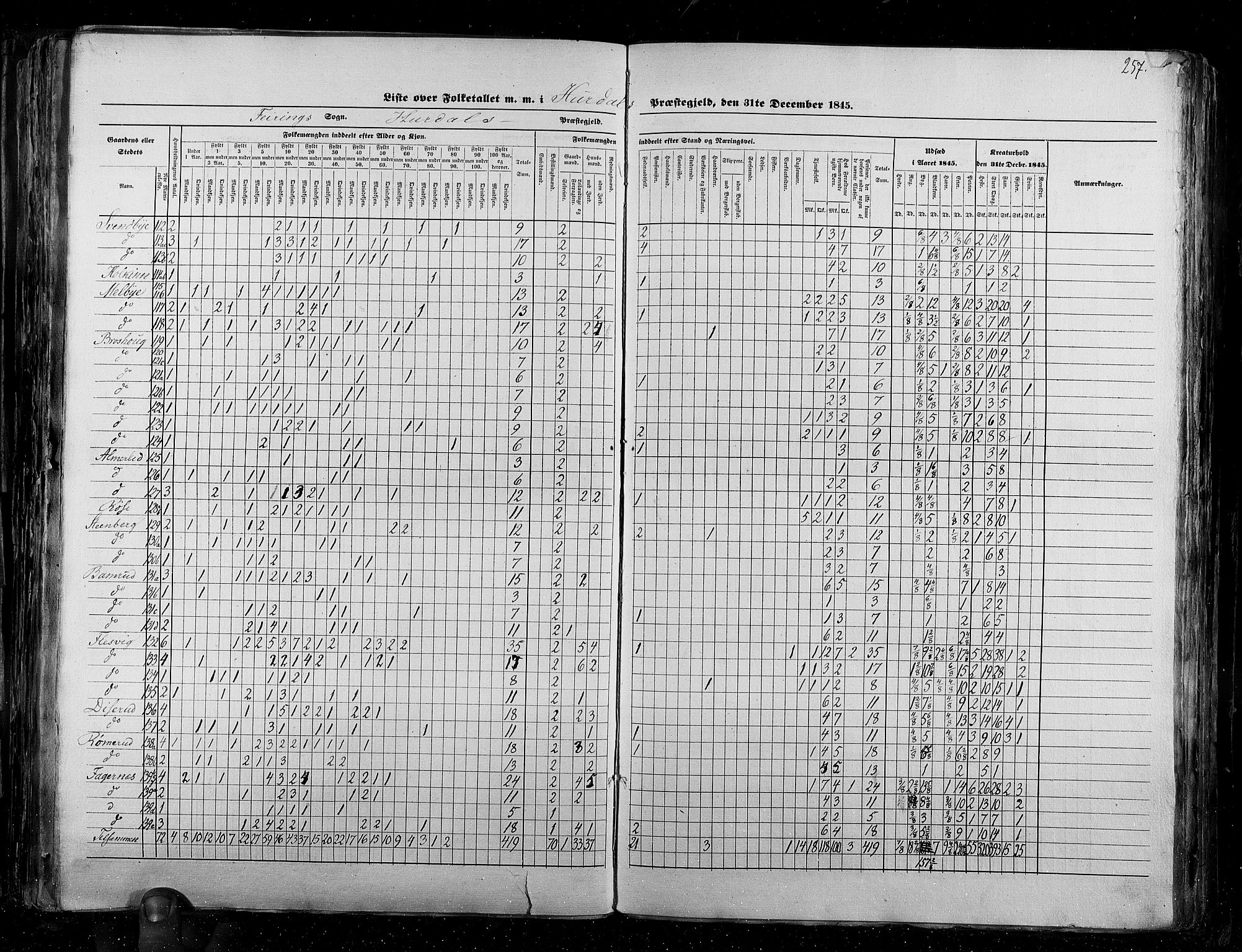 RA, Folketellingen 1845, bind 2: Smålenenes amt og Akershus amt, 1845, s. 257