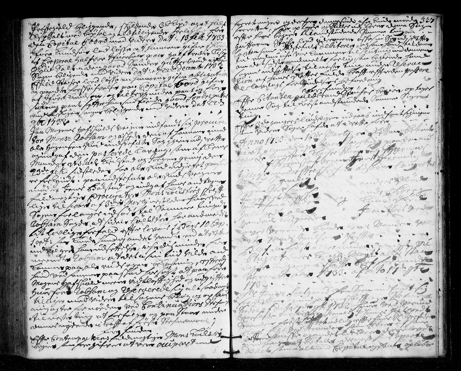 Lier, Røyken og Hurum sorenskriveri, SAKO/A-89/F/Fa/L0046: Tingbok, 1729-1733, s. 327