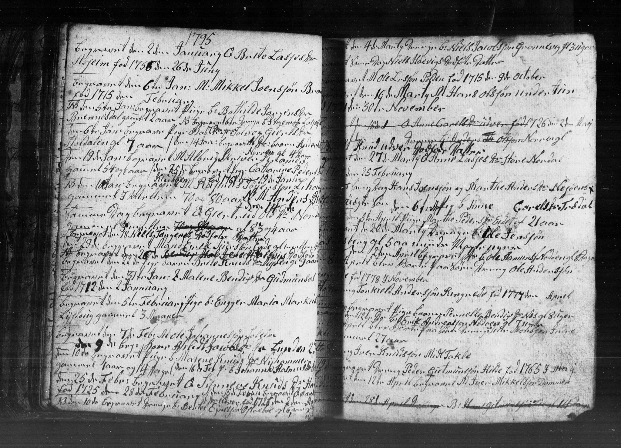 Gulen sokneprestembete, AV/SAB-A-80201/H/Hab: Klokkerbok nr. A 2, 1791-1814