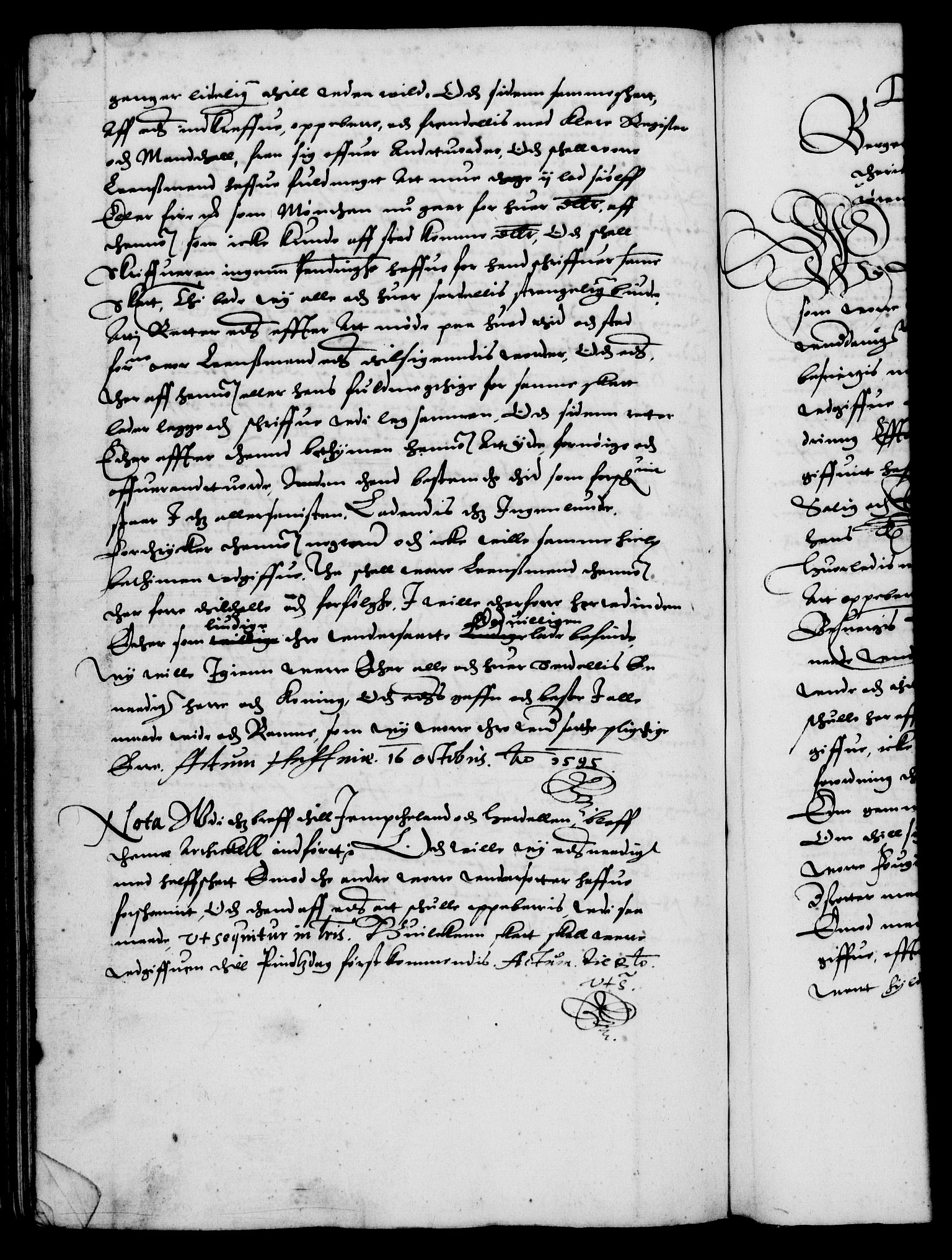 Danske Kanselli 1572-1799, RA/EA-3023/F/Fc/Fca/Fcaa/L0002: Norske registre (mikrofilm), 1588-1596, s. 265b