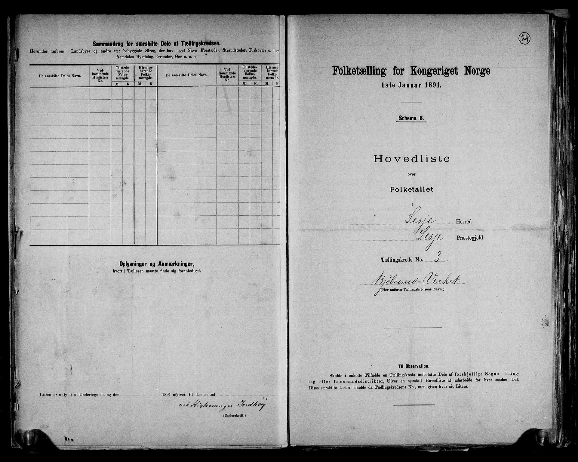 RA, Folketelling 1891 for 0512 Lesja herred, 1891, s. 9