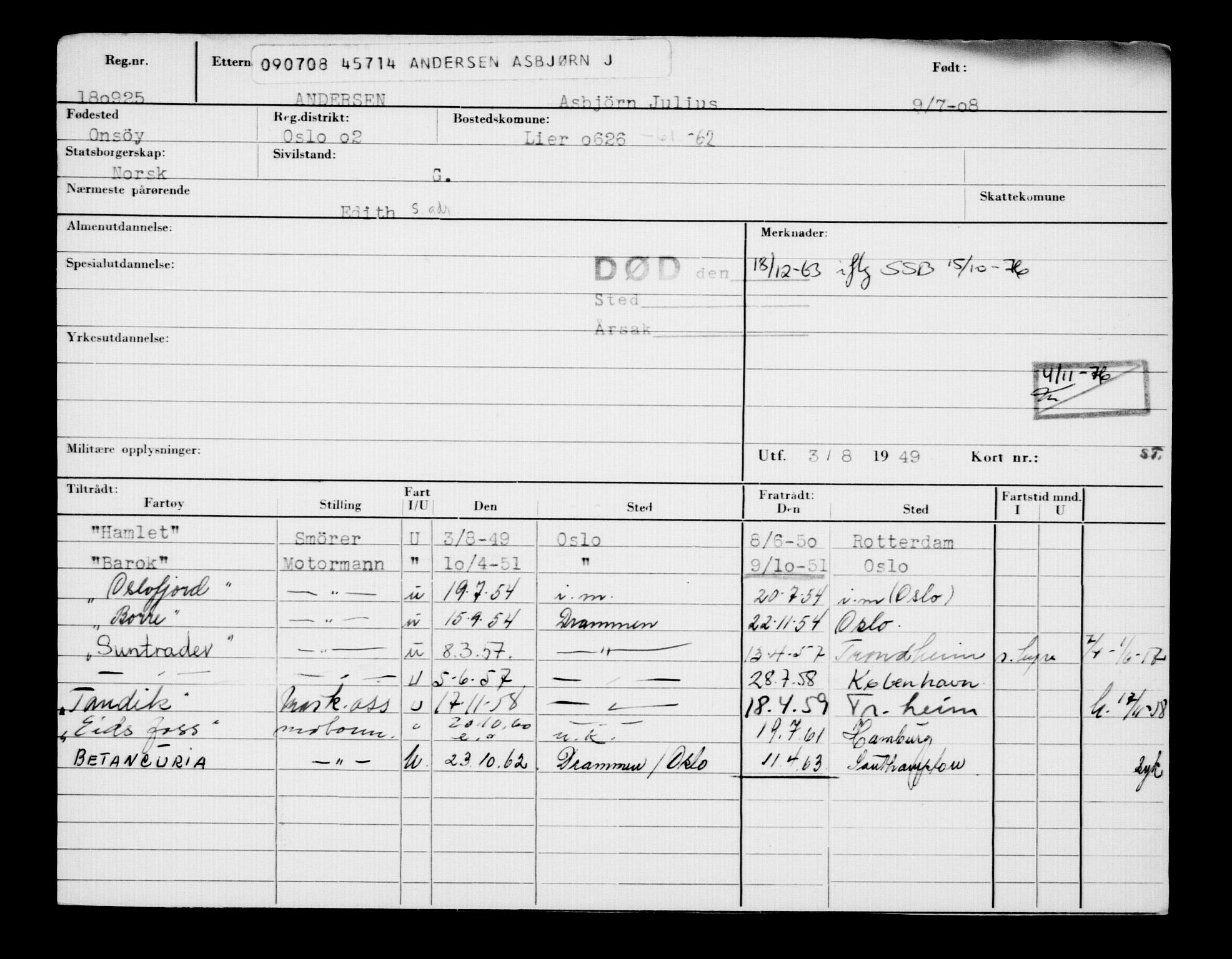 Direktoratet for sjømenn, RA/S-3545/G/Gb/L0078: Hovedkort, 1908, s. 128