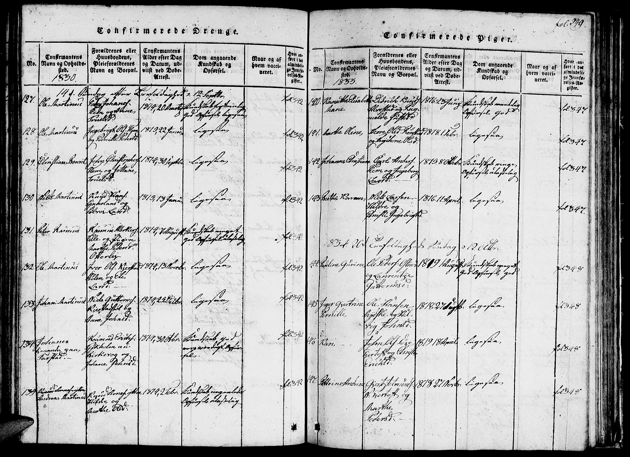 Ministerialprotokoller, klokkerbøker og fødselsregistre - Møre og Romsdal, SAT/A-1454/536/L0506: Klokkerbok nr. 536C01, 1818-1859, s. 249
