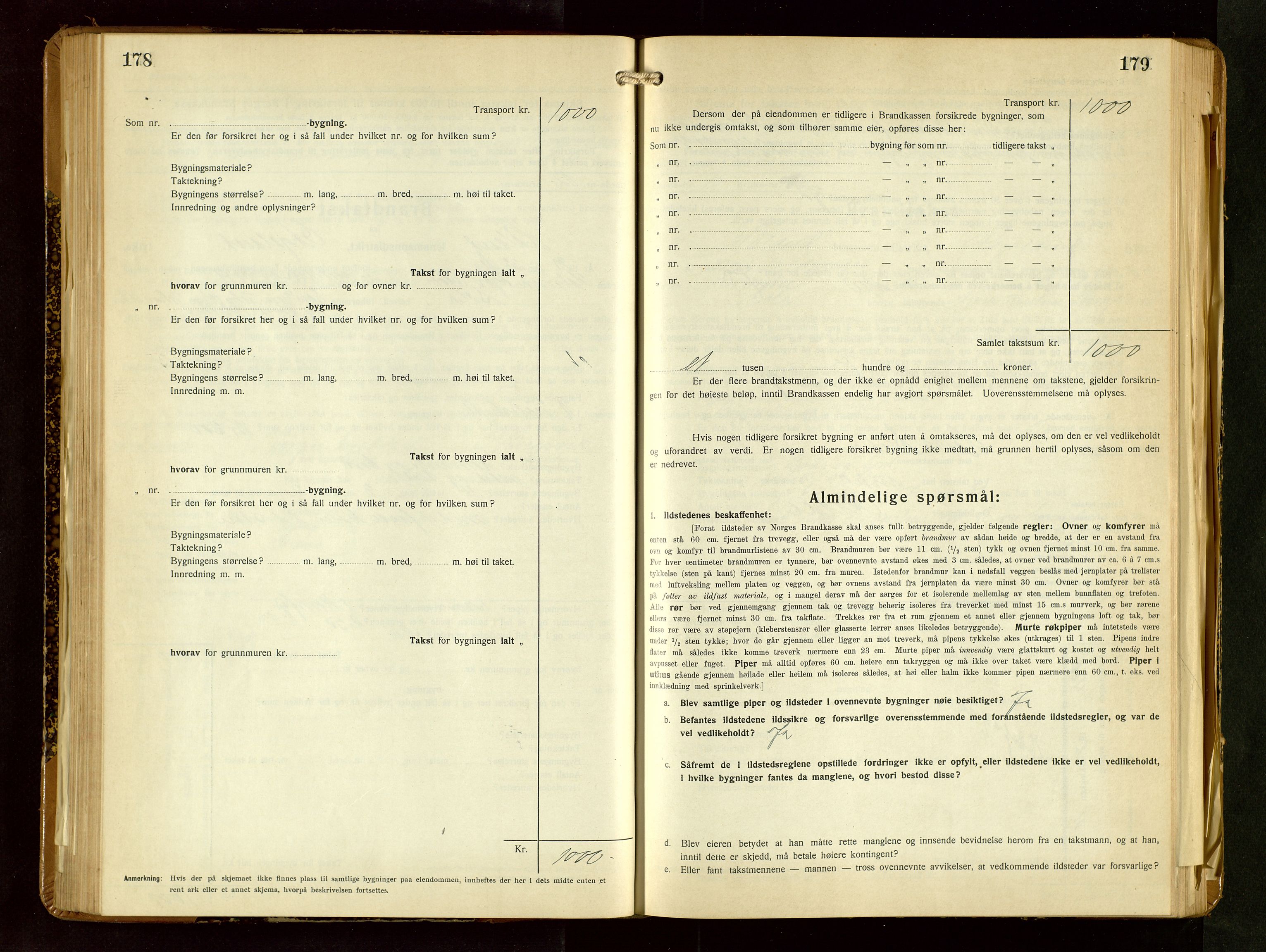 Håland lensmannskontor, SAST/A-100100/Gob/L0009: Branntakstprotokoll - skjematakst. Register i boken., 1930-1933, s. 178-179