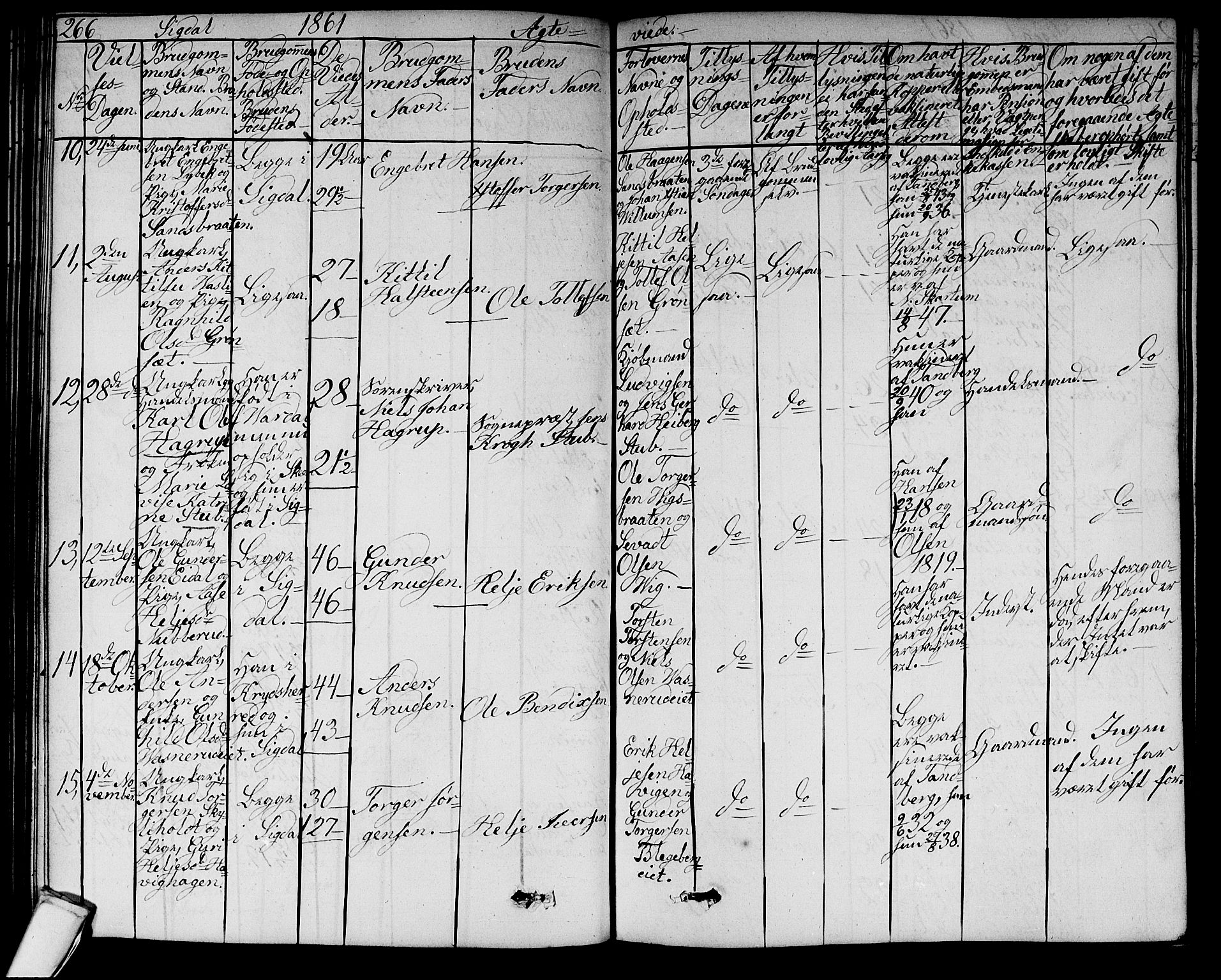 Sigdal kirkebøker, AV/SAKO-A-245/G/Ga/L0003: Klokkerbok nr. I 3, 1857-1878, s. 266