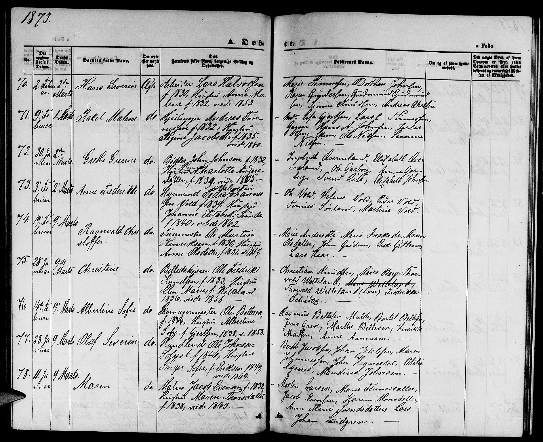St. Petri sokneprestkontor, AV/SAST-A-101813/001/30/30BB/L0001: Klokkerbok nr. B 1, 1865-1878
