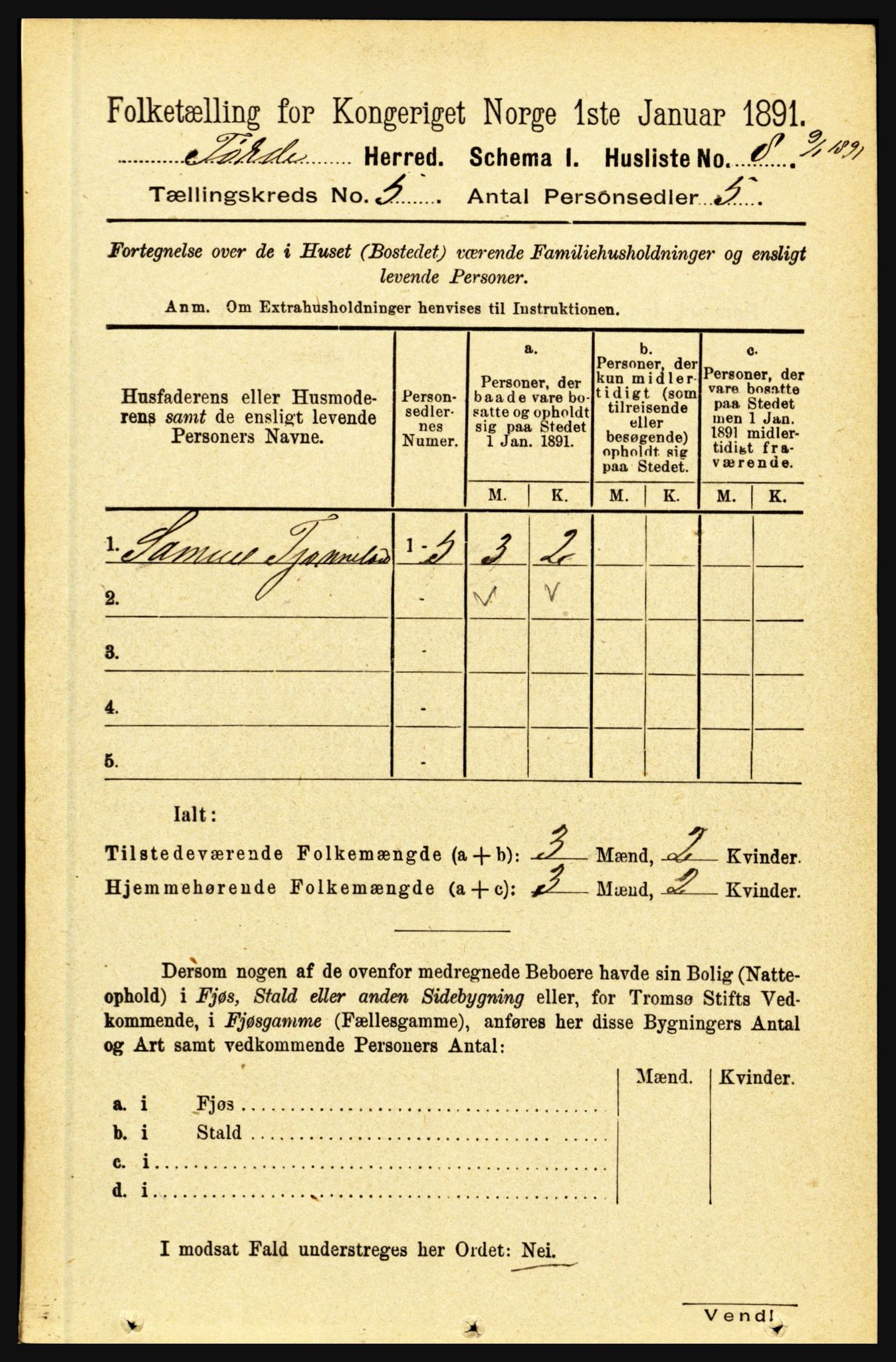 RA, Folketelling 1891 for 1432 Førde herred, 1891, s. 1361