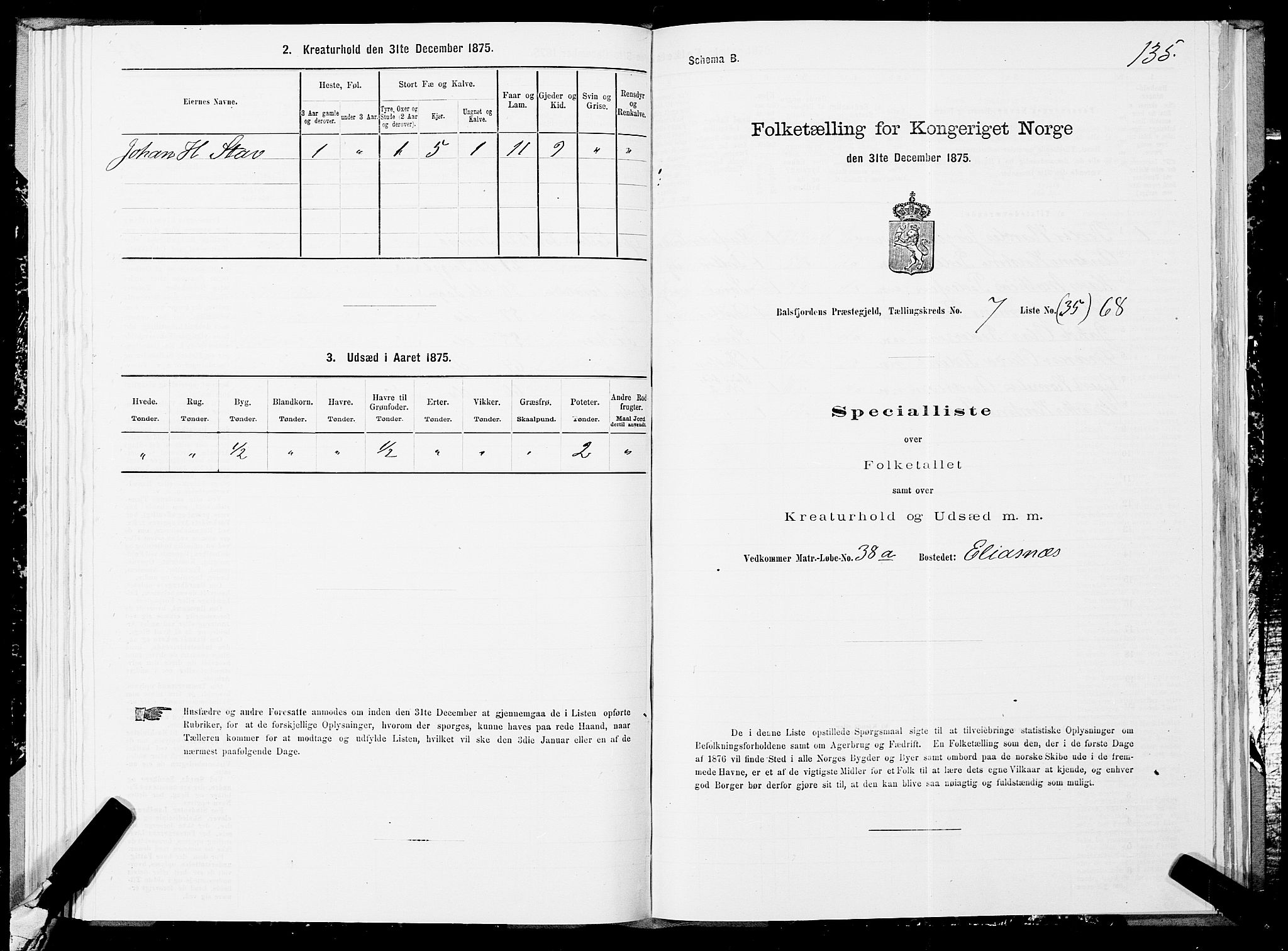 SATØ, Folketelling 1875 for 1933P Balsfjord prestegjeld, 1875, s. 4135