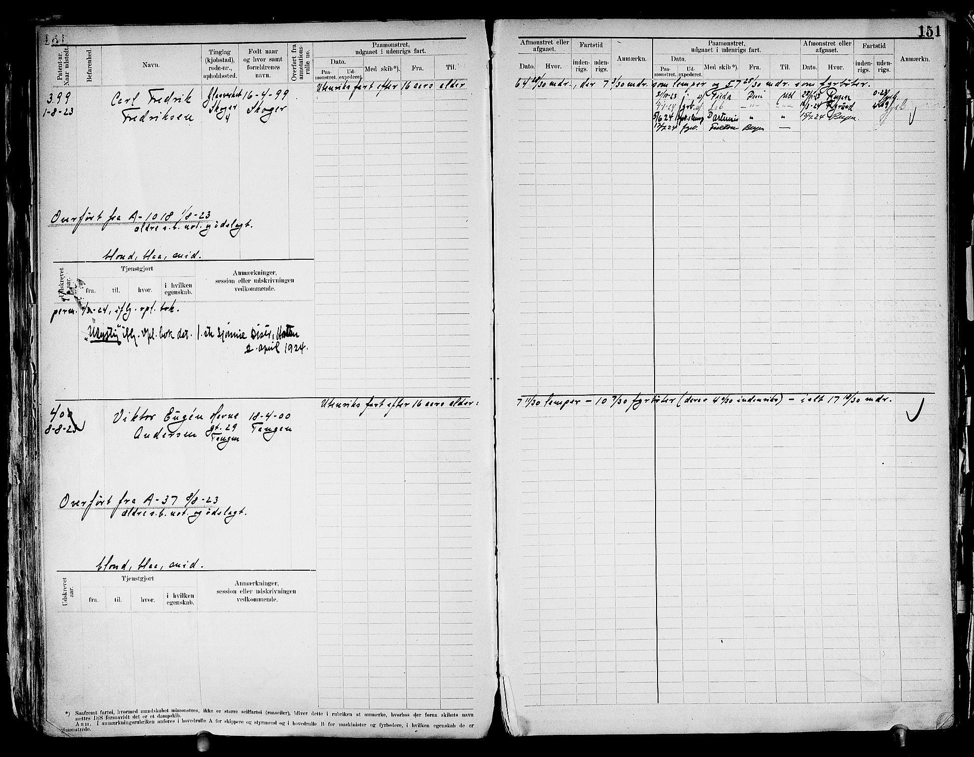 Drammen innrulleringsdistrikt, SAKO/A-781/F/Fd/L0003: Maskinist- og fyrbøterrulle, 1904-1948, s. 158