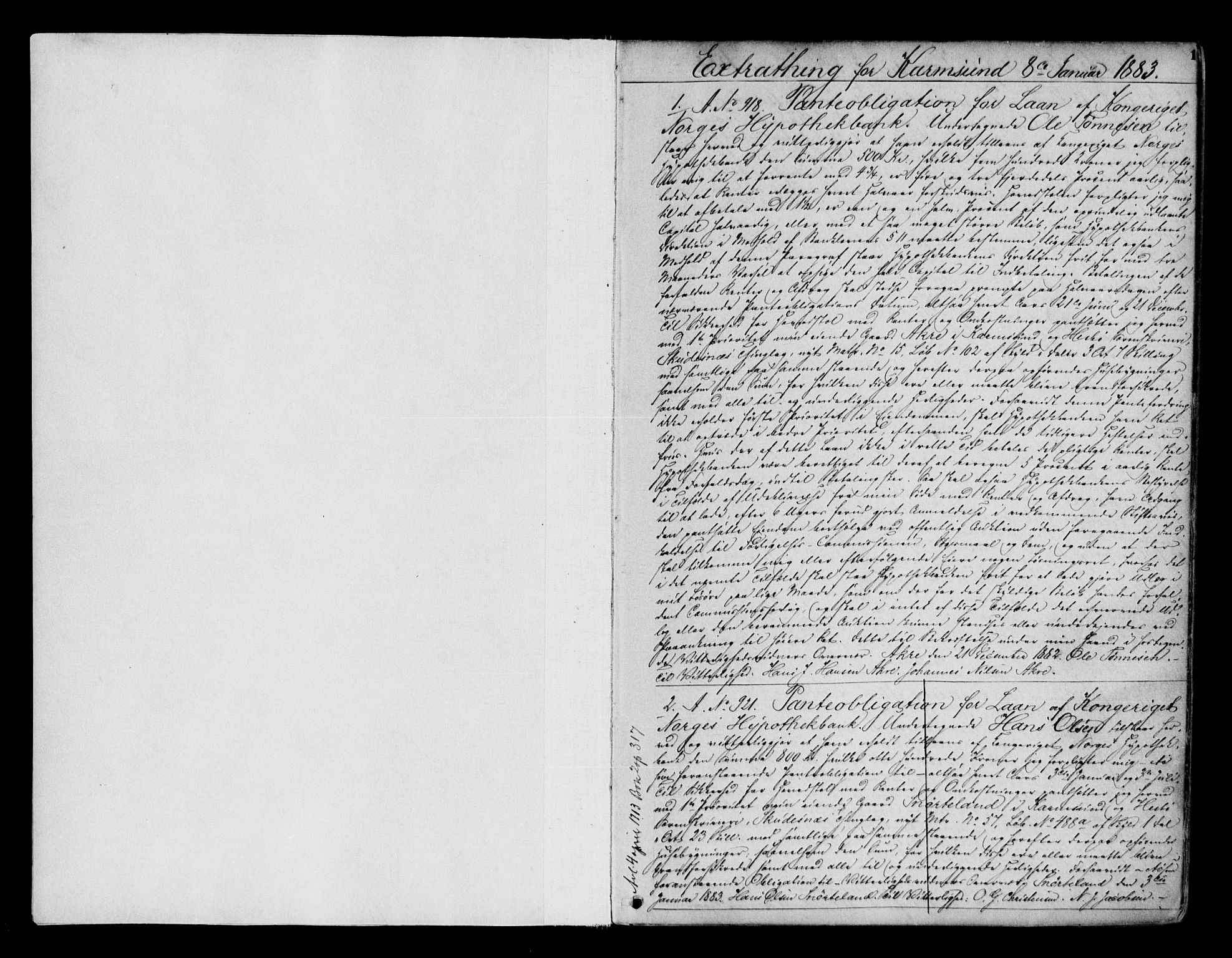 Karmsund sorenskriveri, SAST/A-100311/01/II/IIB/L0025: Pantebok nr. 11, 1883-1885, s. 0-1