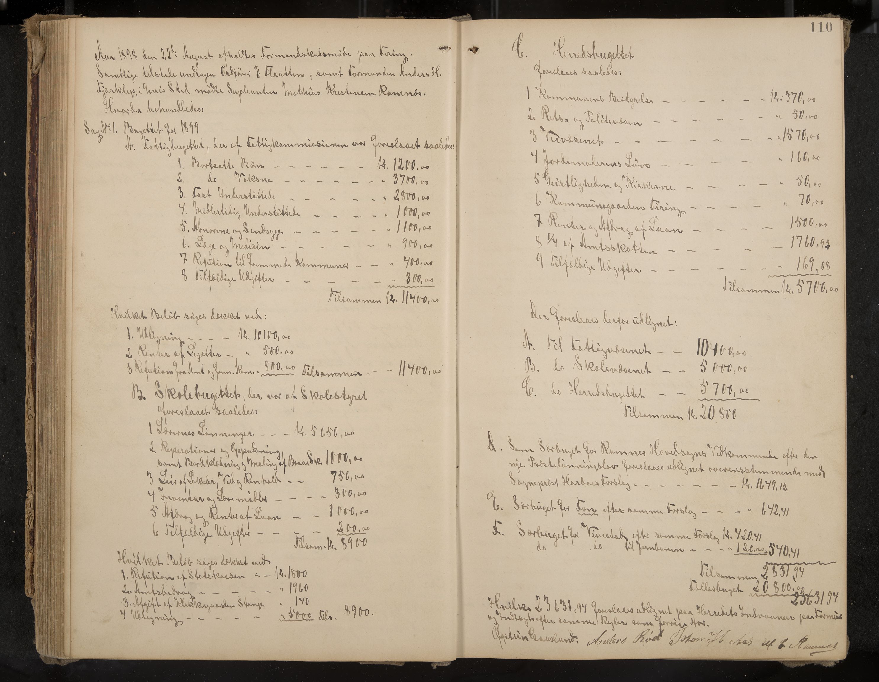 Ramnes formannskap og sentraladministrasjon, IKAK/0718021/A/Aa/L0004: Møtebok, 1892-1907, s. 110