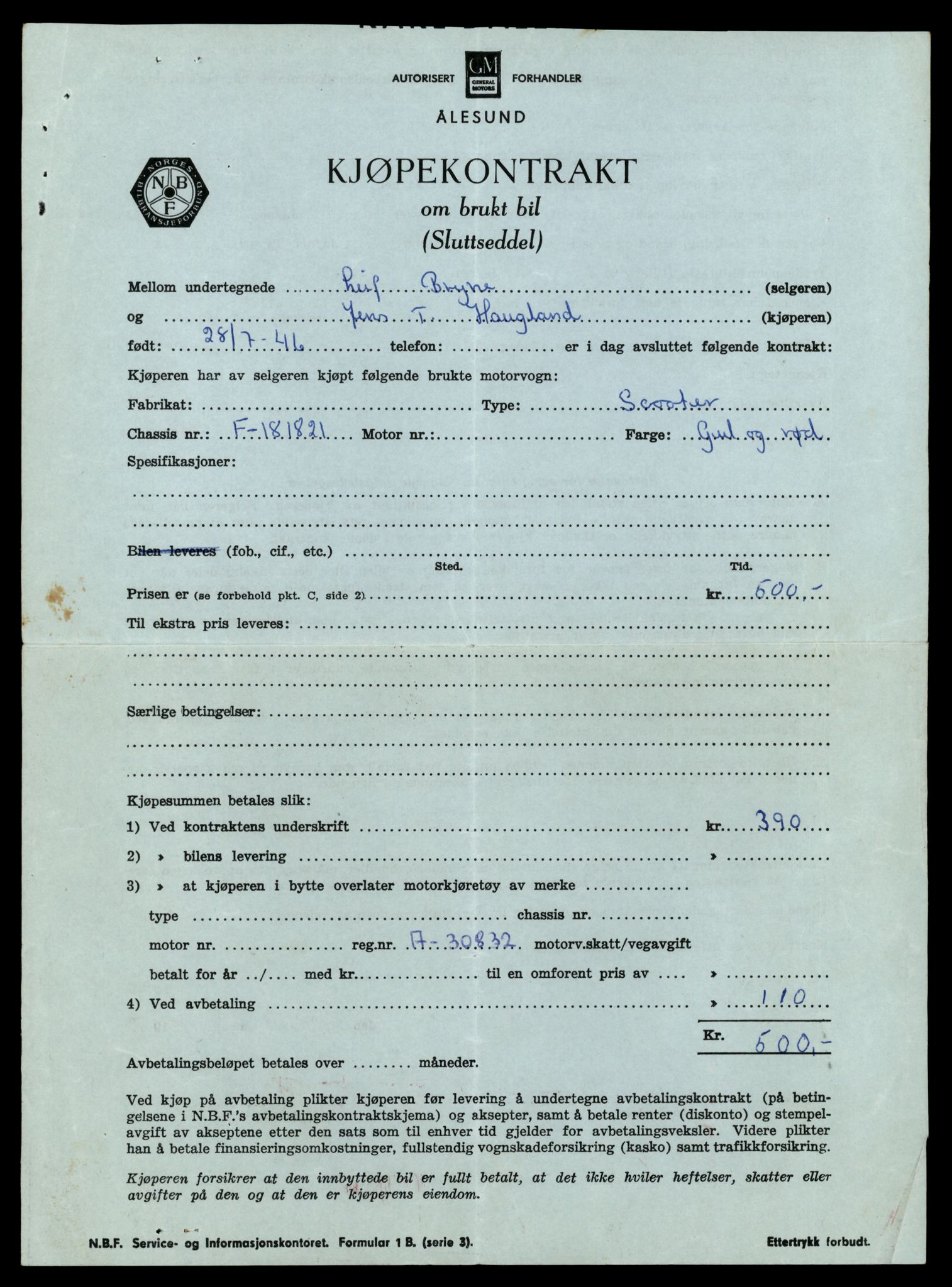 Møre og Romsdal vegkontor - Ålesund trafikkstasjon, AV/SAT-A-4099/F/Fe/L0039: Registreringskort for kjøretøy T 13361 - T 13530, 1927-1998, s. 1383