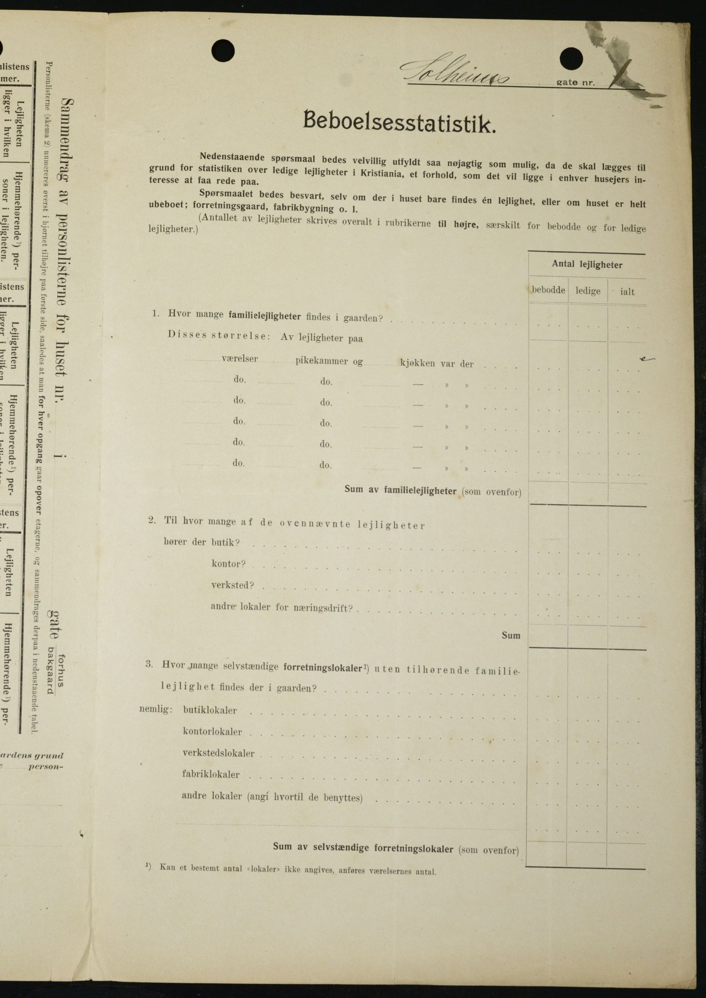 OBA, Kommunal folketelling 1.2.1909 for Kristiania kjøpstad, 1909, s. 90241