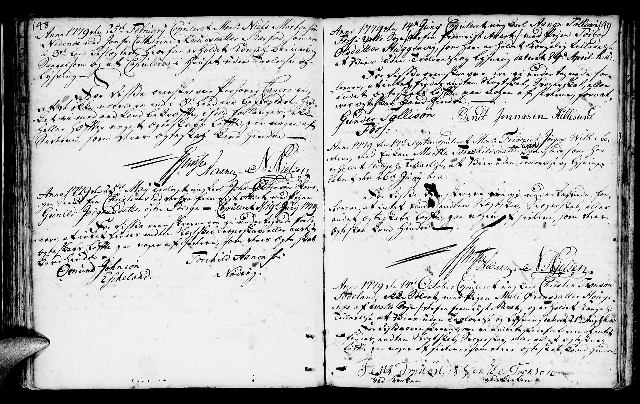 Mandal sokneprestkontor, AV/SAK-1111-0030/F/Fa/Faa/L0006: Ministerialbok nr. A 6, 1755-1783, s. 148-149