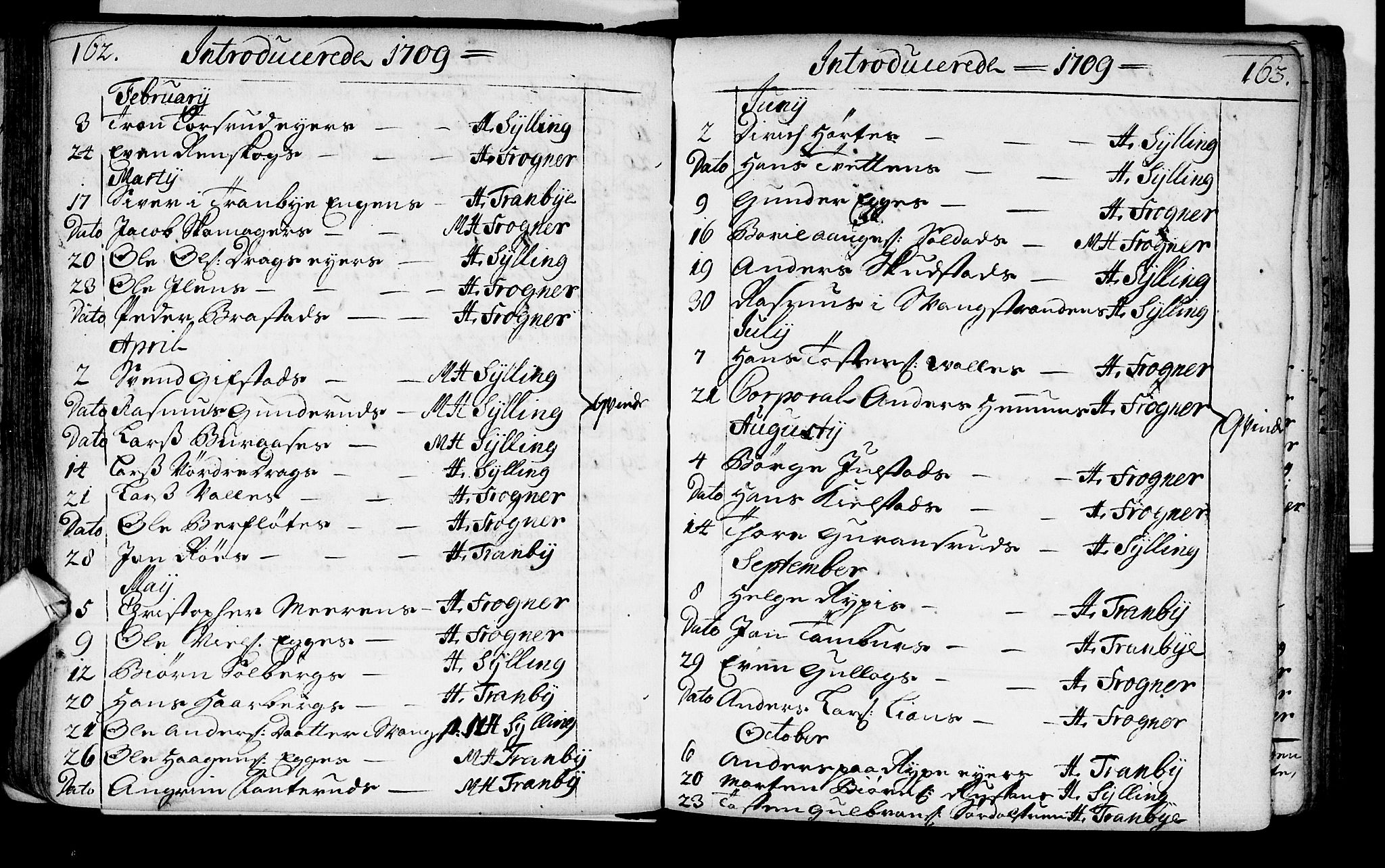 Lier kirkebøker, AV/SAKO-A-230/F/Fa/L0002: Ministerialbok nr. I 2, 1701-1726, s. 162-163