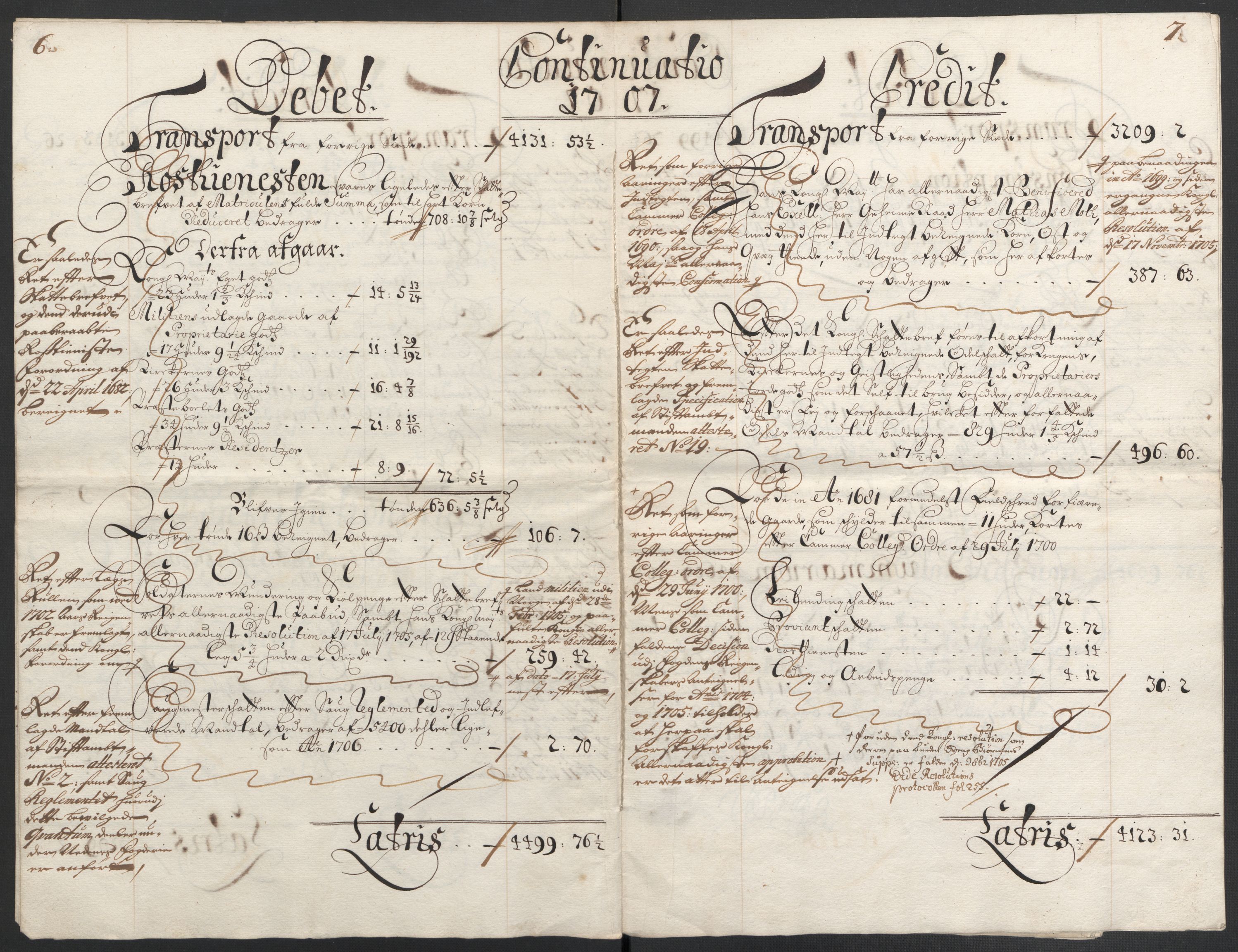 Rentekammeret inntil 1814, Reviderte regnskaper, Fogderegnskap, AV/RA-EA-4092/R40/L2448: Fogderegnskap Råbyggelag, 1706-1708, s. 175