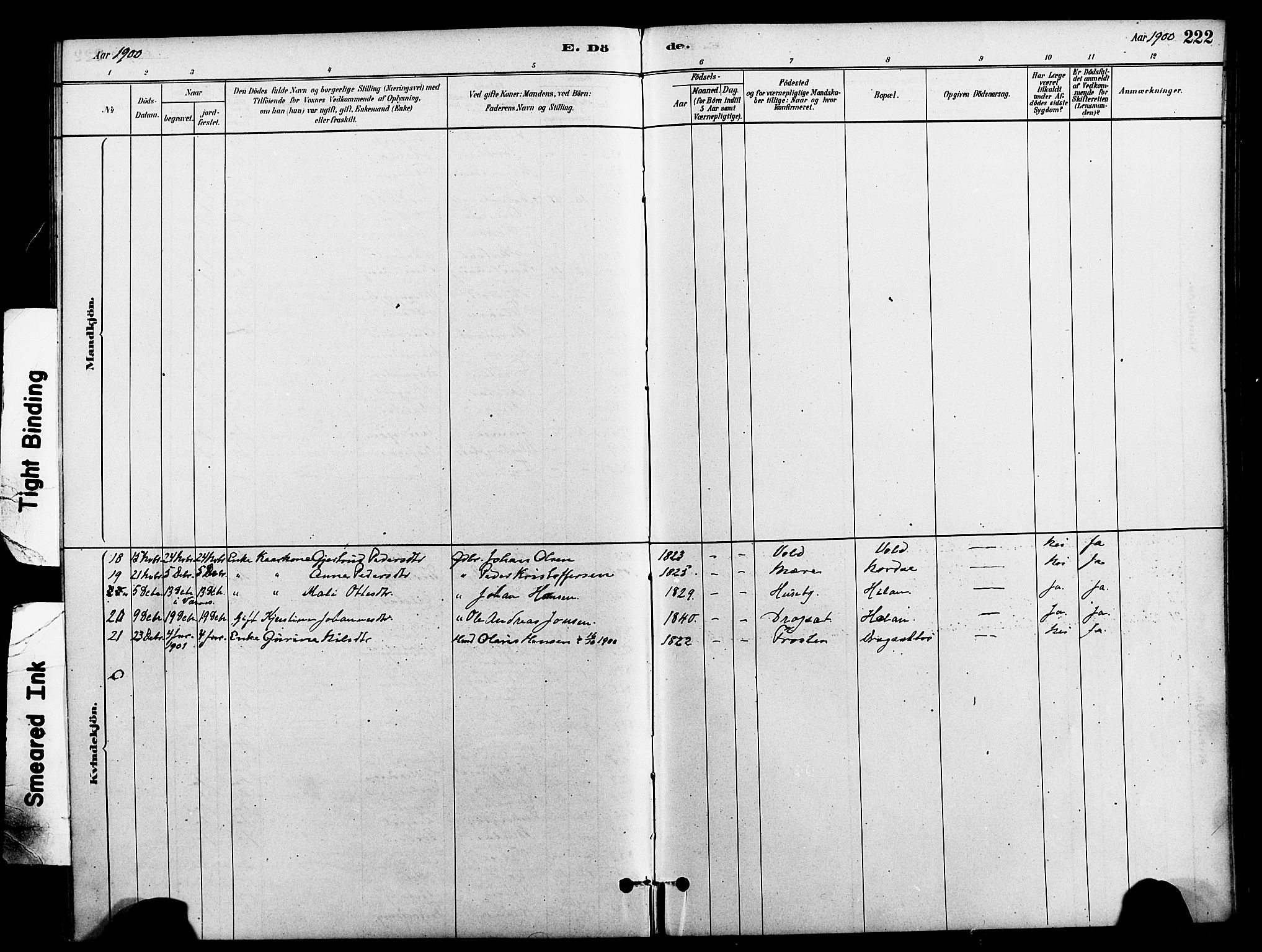 Ministerialprotokoller, klokkerbøker og fødselsregistre - Nord-Trøndelag, SAT/A-1458/712/L0100: Ministerialbok nr. 712A01, 1880-1900, s. 222