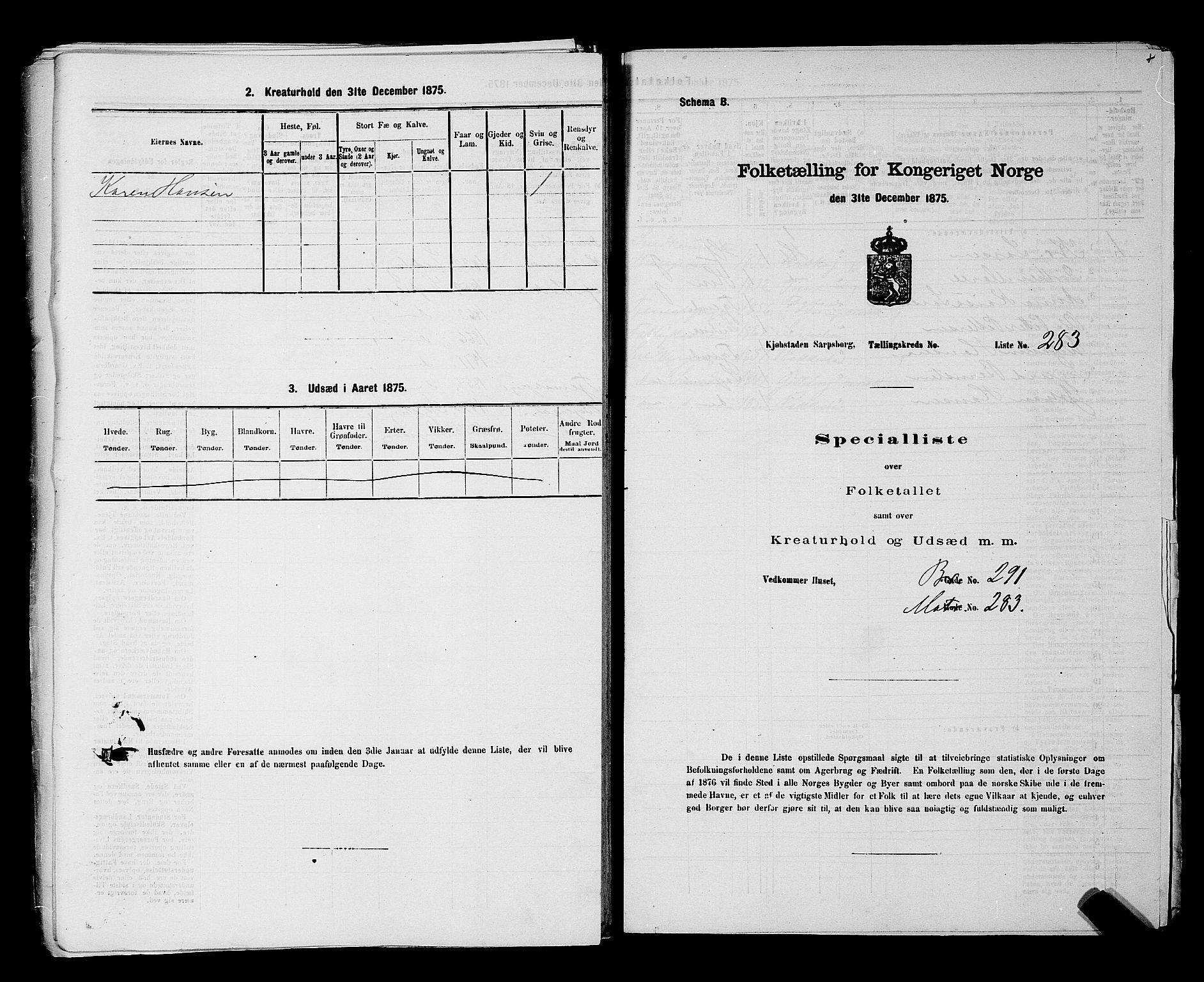 RA, Folketelling 1875 for 0102P Sarpsborg prestegjeld, 1875, s. 651