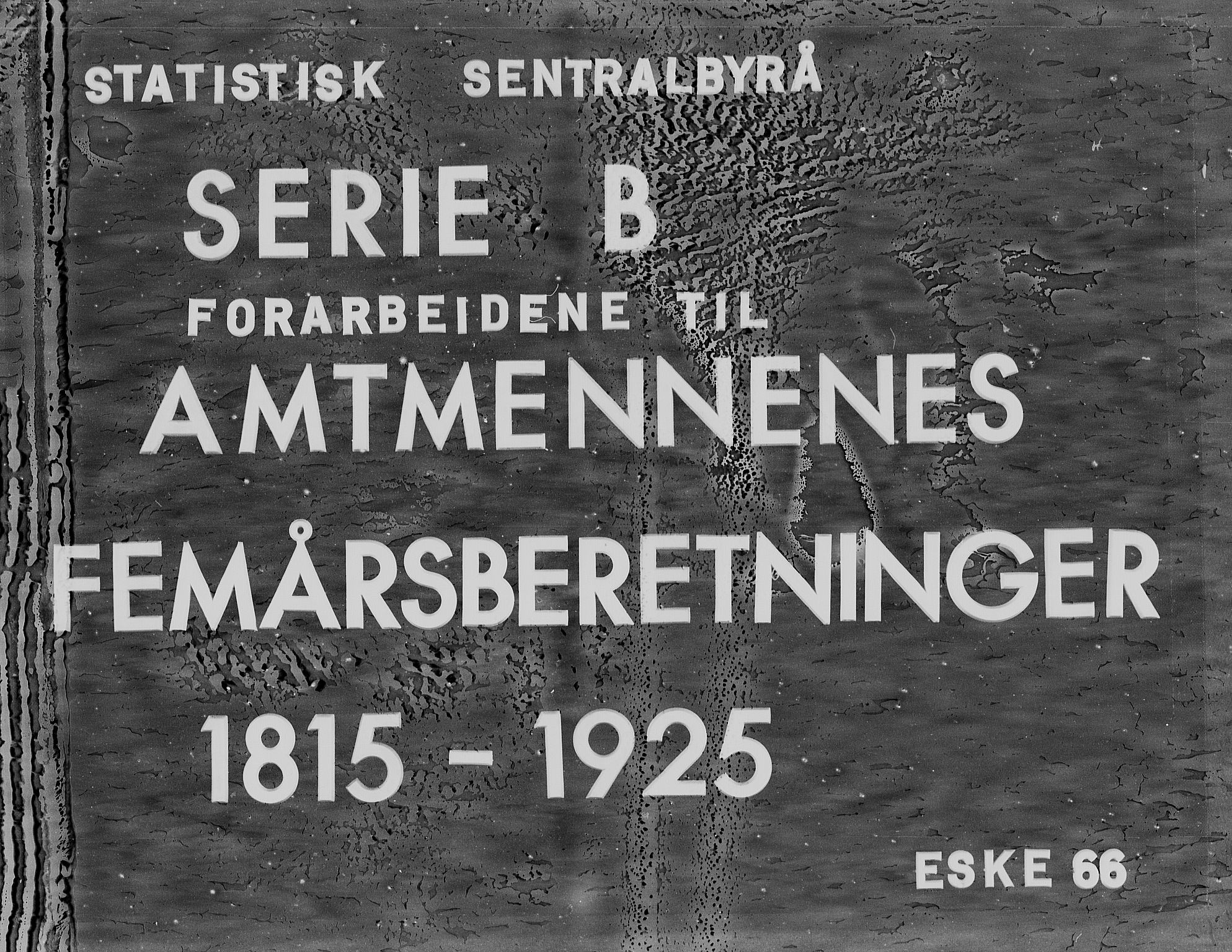 Statistisk sentralbyrå, Næringsøkonomiske emner, Generelt - Amtmennenes femårsberetninger, RA/S-2233/F/Fa/L0066: --, 1885, s. 1